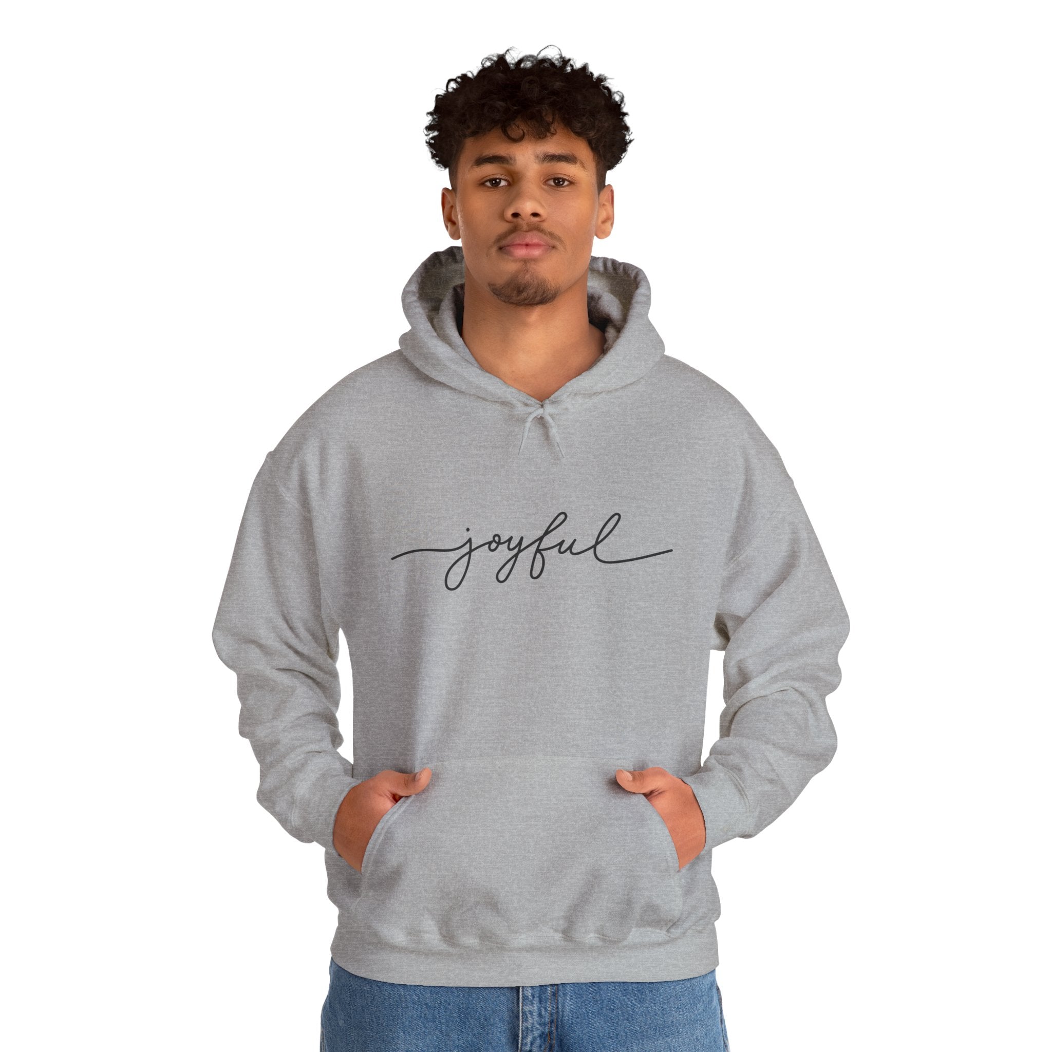 Joyful Hoodie for Comfort and Cheer, Unisex Sweatshirt for Gifts, Everyday Wear, Cozy Handmade Apparel, Celebration Outfit, Relaxed Style