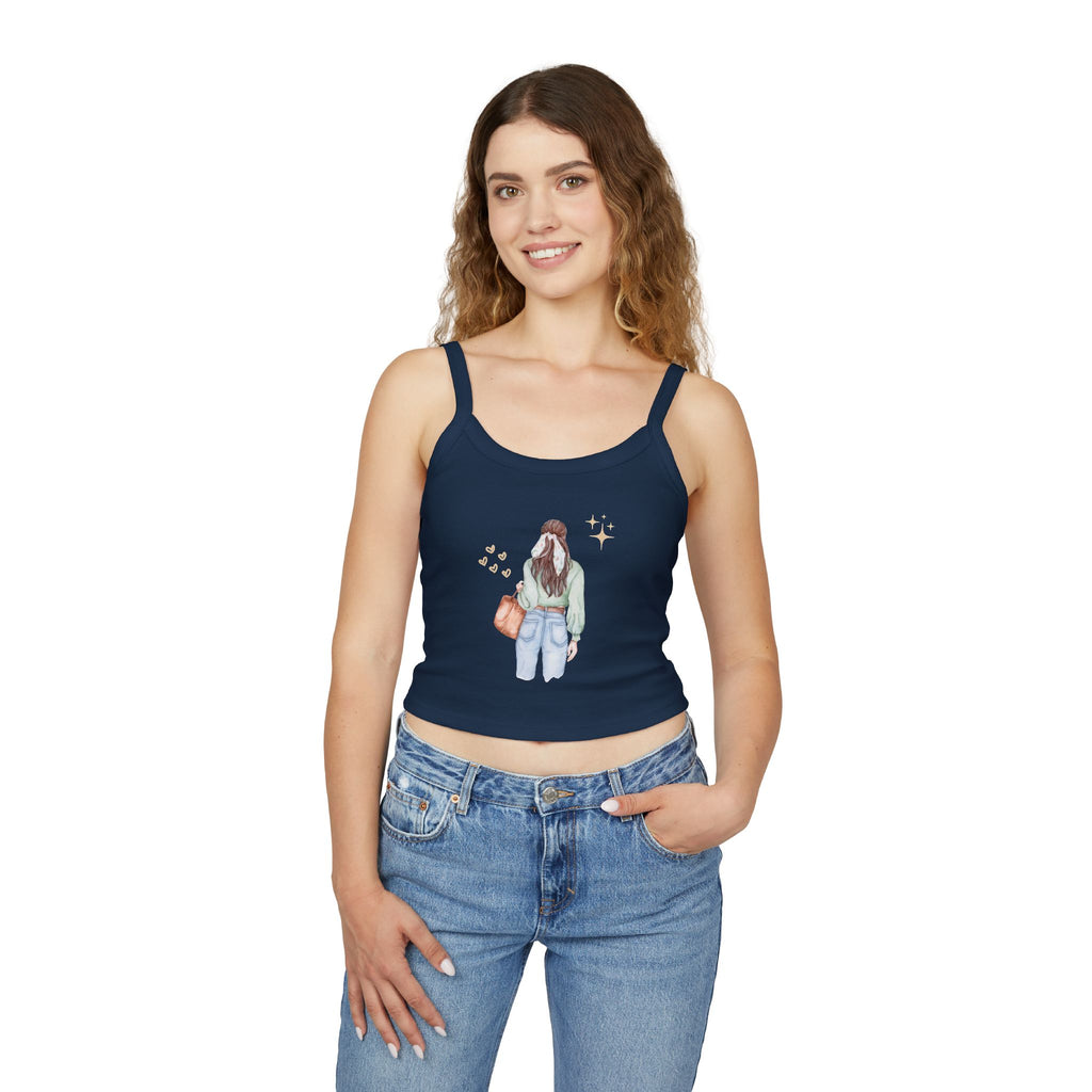 Trendy Women's Spaghetti Strap Tank Top with Cute Back Design, Casual Summer Top, Perfect for Beach Days, Festivals, and Everyday [...]