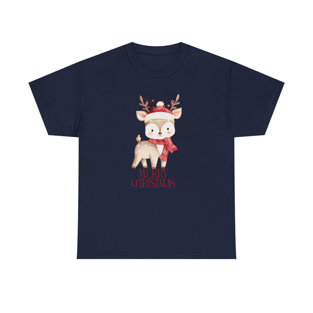 Kids' Cute Reindeer Christmas Tee – Merry Christmas Woodland Holiday Shirt
