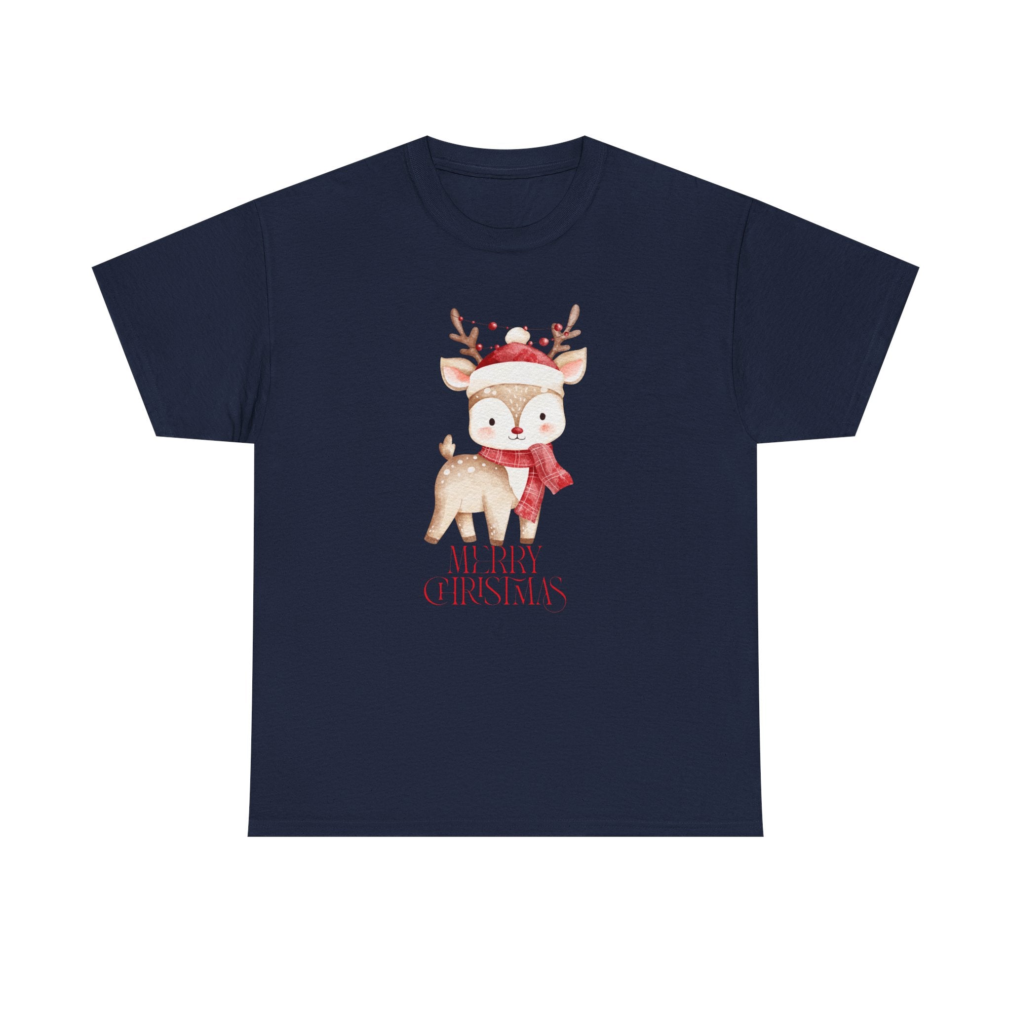 Kids' Cute Reindeer Christmas Tee – Merry Christmas Woodland Holiday Shirt