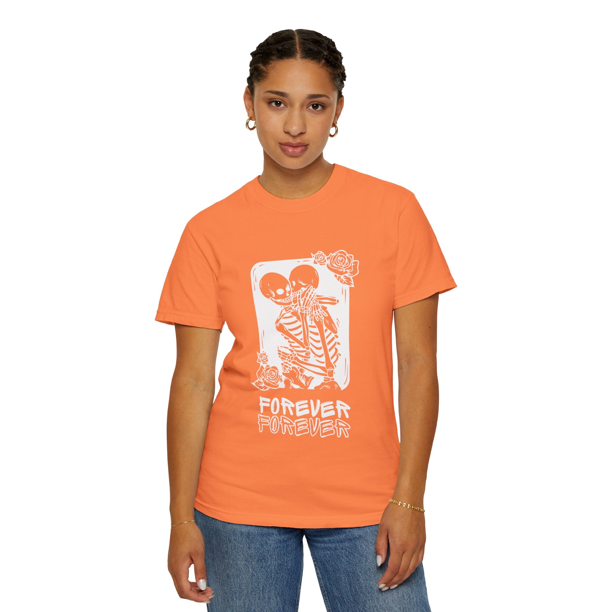 Forever Friends Skeleton T-shirt, Casual Unisex Tee, Halloween Style, Comfortable Wear, Gift for Friends