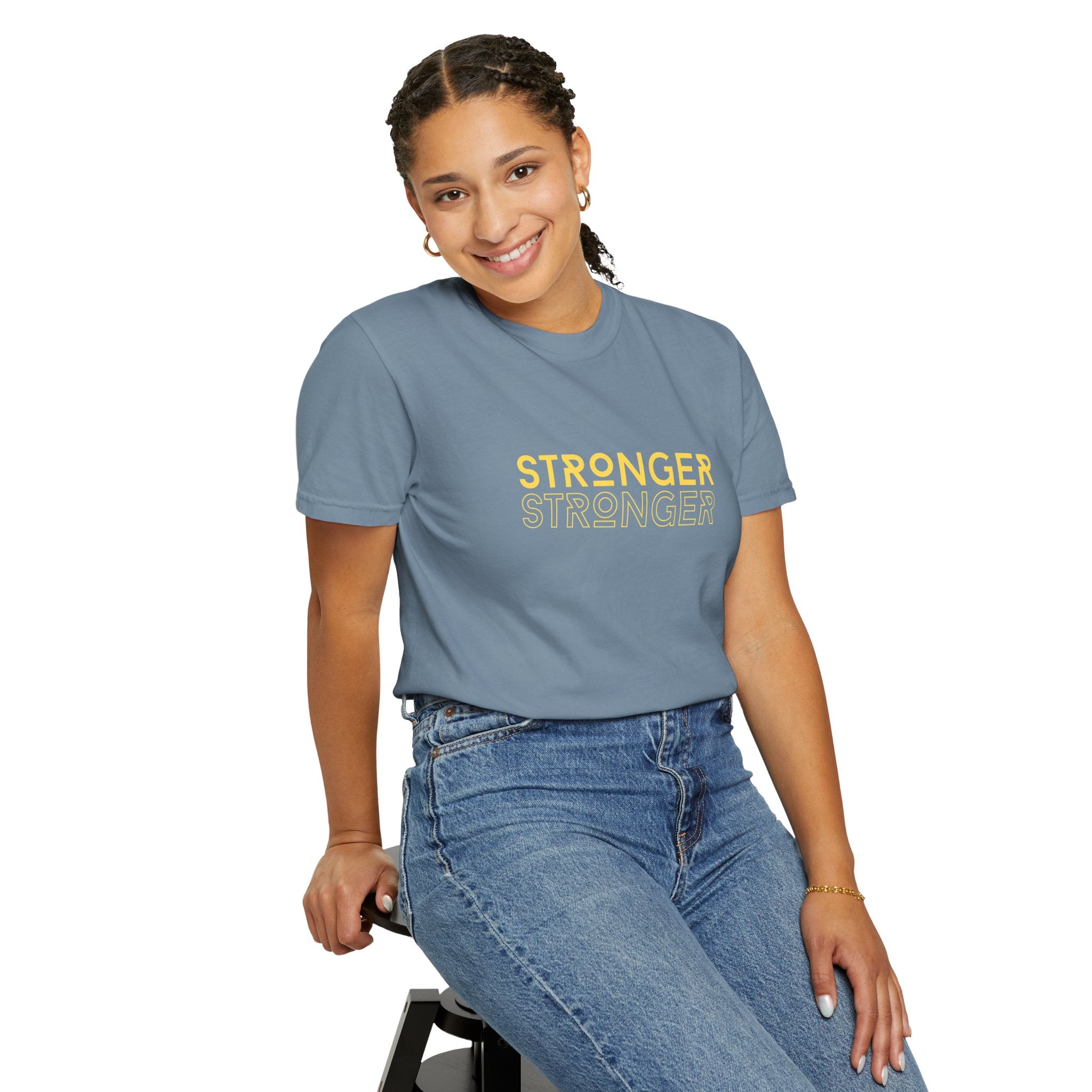 Stronger Unisex Garment-Dyed T-Shirt | Casual Tee, Motivational Shirt, Gift for Fitness Lovers, Summer Style, Everyday Wear