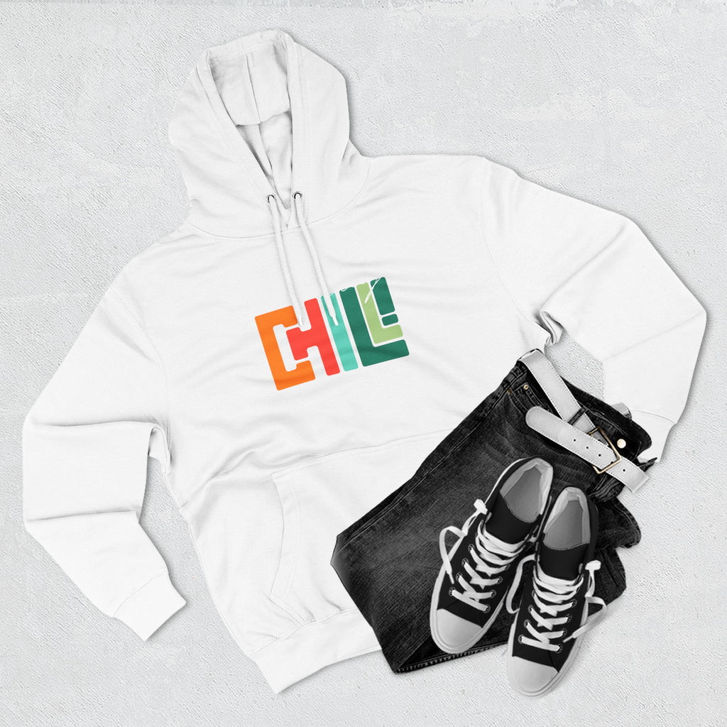 Chill Vibes Three-Panel Fleece Hoodie | Cozy Sweatshirt for Relaxation, Perfect for Gifts, Fashion, and Casual Wear