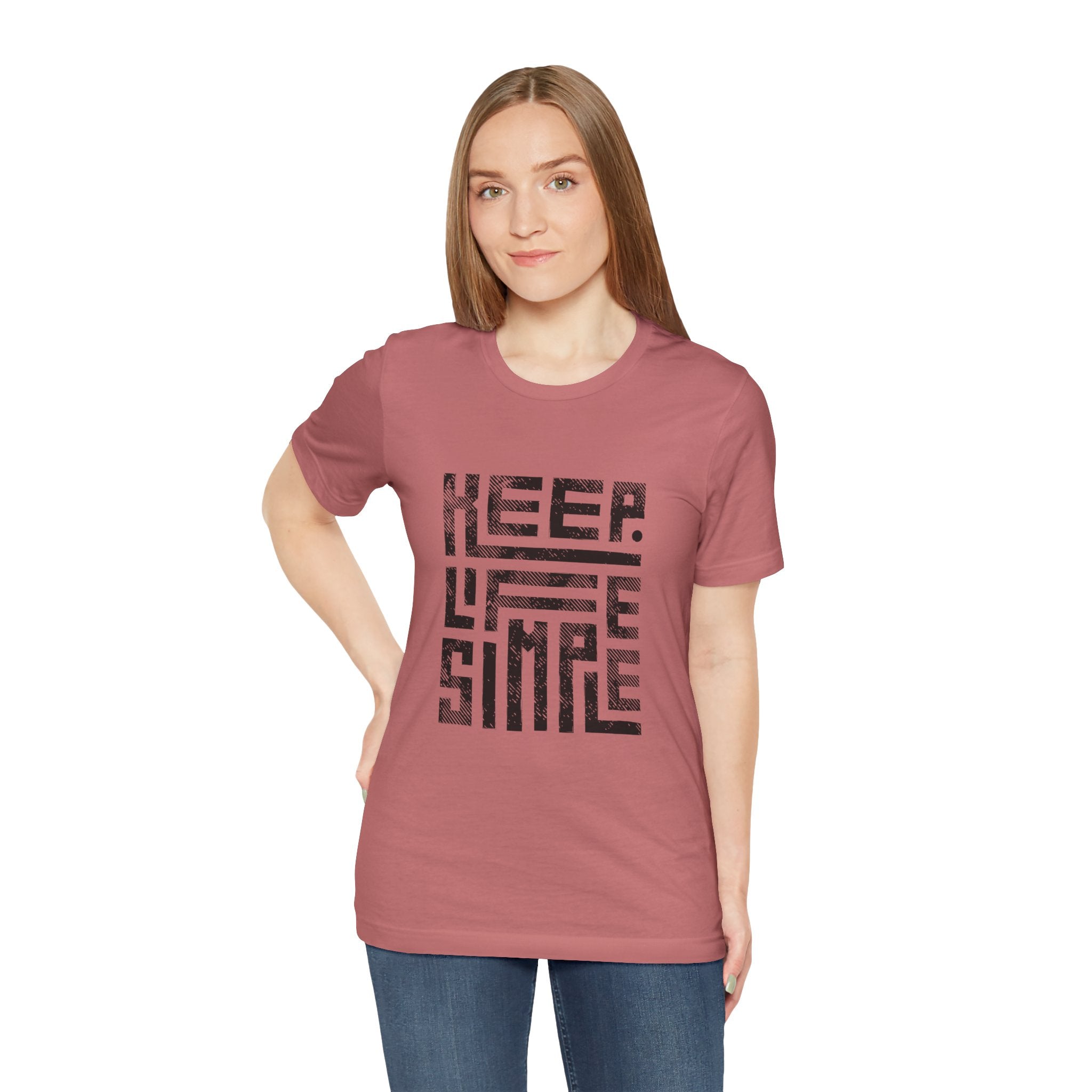 Keep Life Simple Tee | Unisex Jersey Shirt for Minimalists, Casual Wear, Everyday Fashion, Relaxed Style, Gift Idea