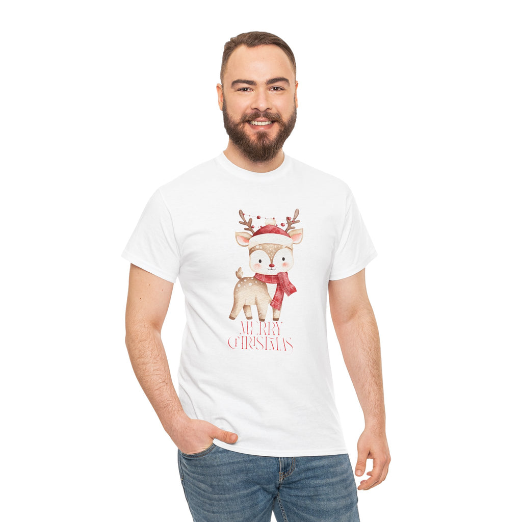 Kids' Cute Reindeer Christmas Tee – Merry Christmas Woodland Holiday Shirt