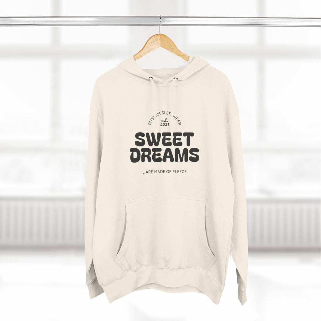 Cozy Sweet Dreams Hoodie, Fleece Pullover for Relaxation, Gift for Dreamers, Perfect for Sleepovers, Casual Wear