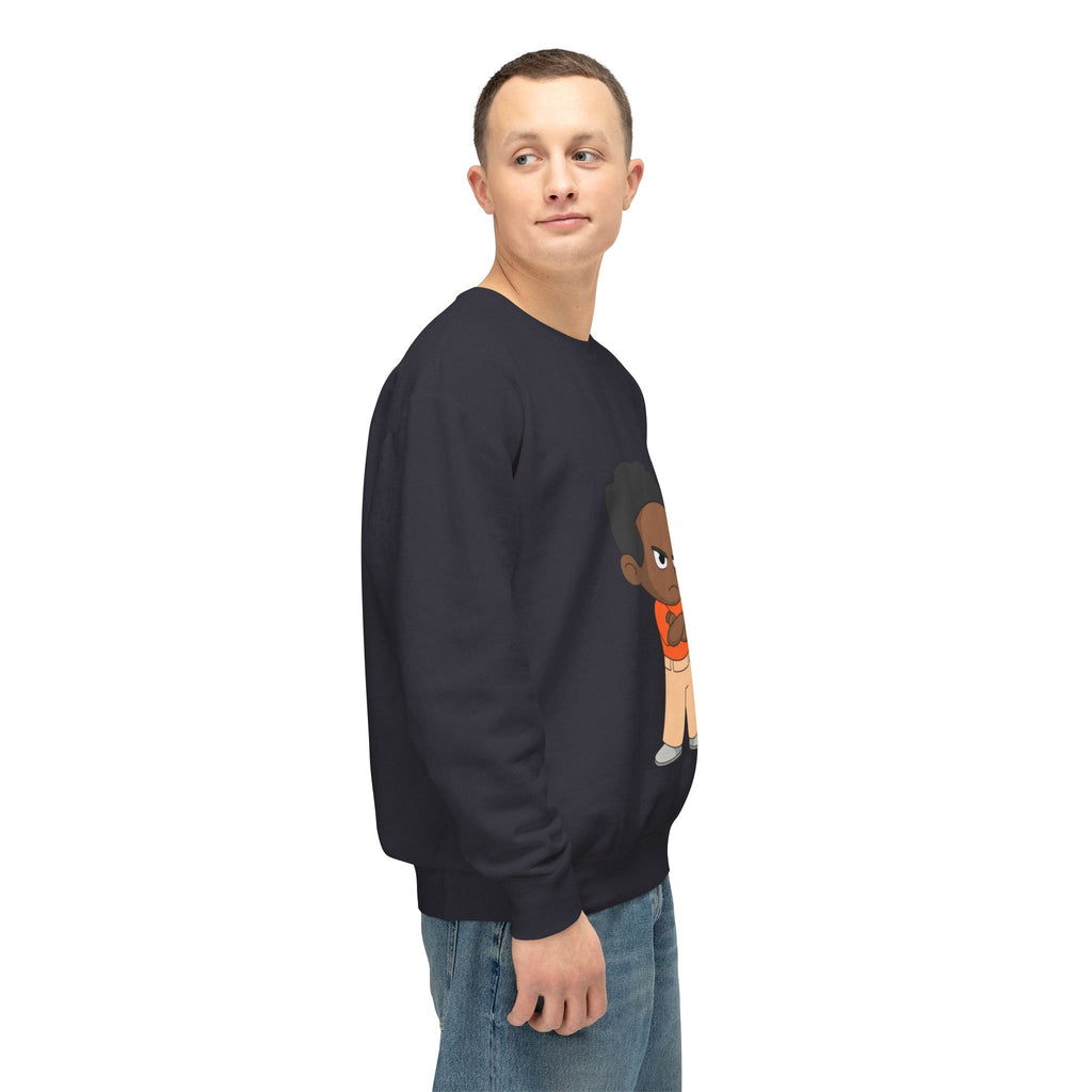 Playful Cartoon Crewneck Sweatshirt | Funny Lightweight Sweatshirt for Kids & Teens, Birthday Gift, Casualwear, Seasonal Comfort