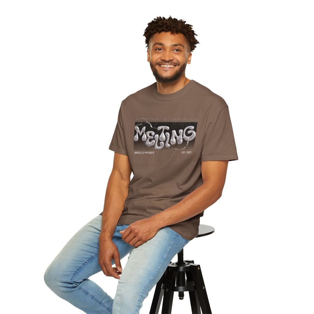 Melting Vibes Unisex Garment-Dyed T-shirt | Cool Graphic Tee for Art Lovers, Trendy Casual Wear, Unique Gift, Summer Style