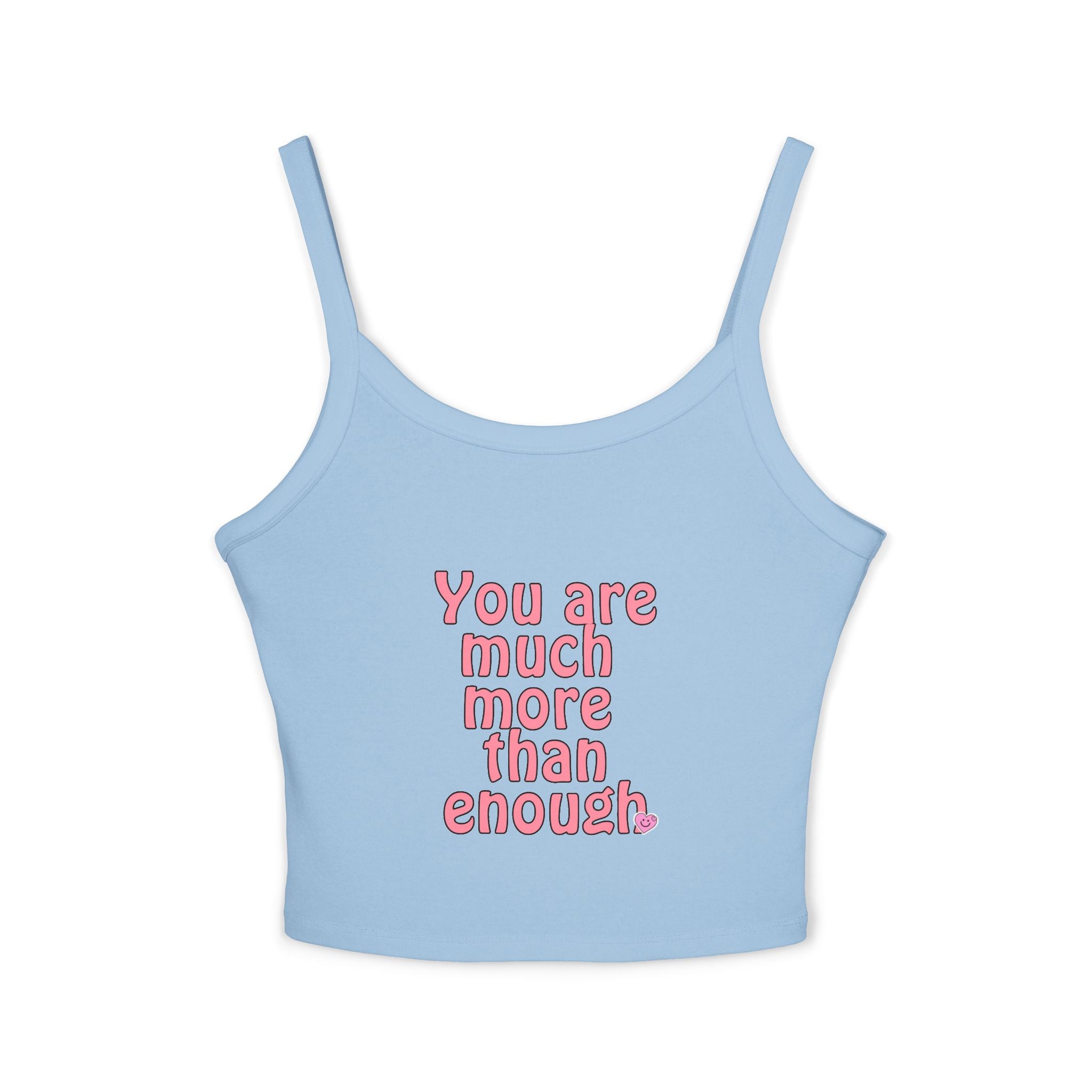 Empowering Women's Spaghetti Strap Tank Top, Motivational Crop Top, Summer Fashion, Gift for Her, Positive Affirmation Shirt, [...]