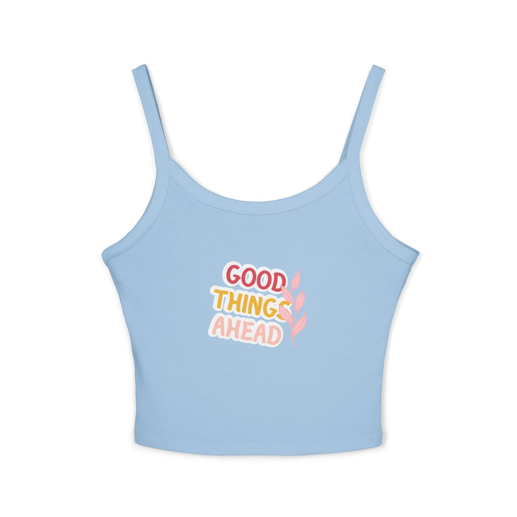 Optimistic Women's Spaghetti Strap Tank Top, Casual Summer Top, Inspirational Sleeveless Shirt, Gift for Her, Trendy Layering Piece