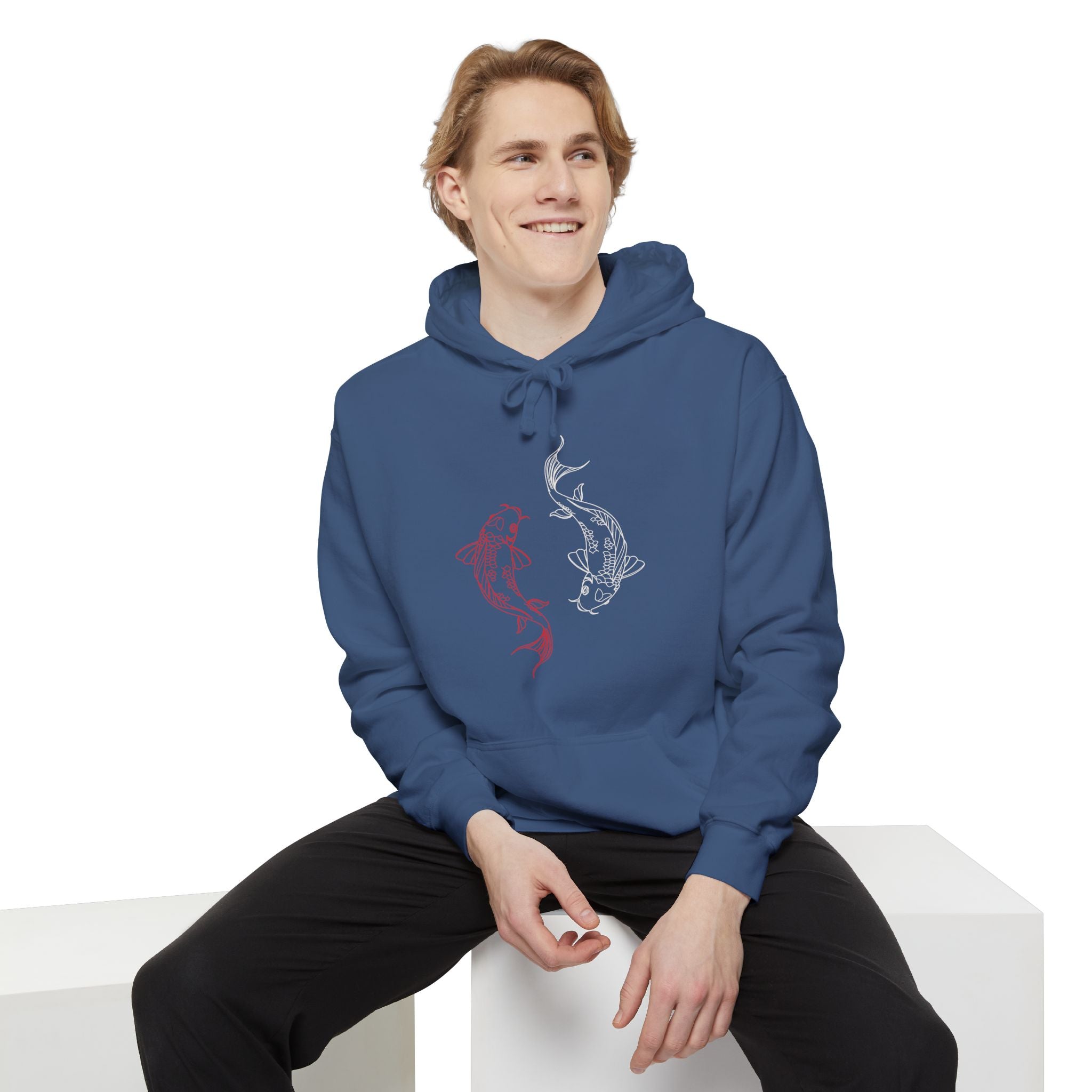 Charming Mermaid Garment-Dyed Hoodie - Cozy Unisex Fashion for Beach Lovers, Casual Wear, Gift Ideas for Ocean Lovers, Summer Chill