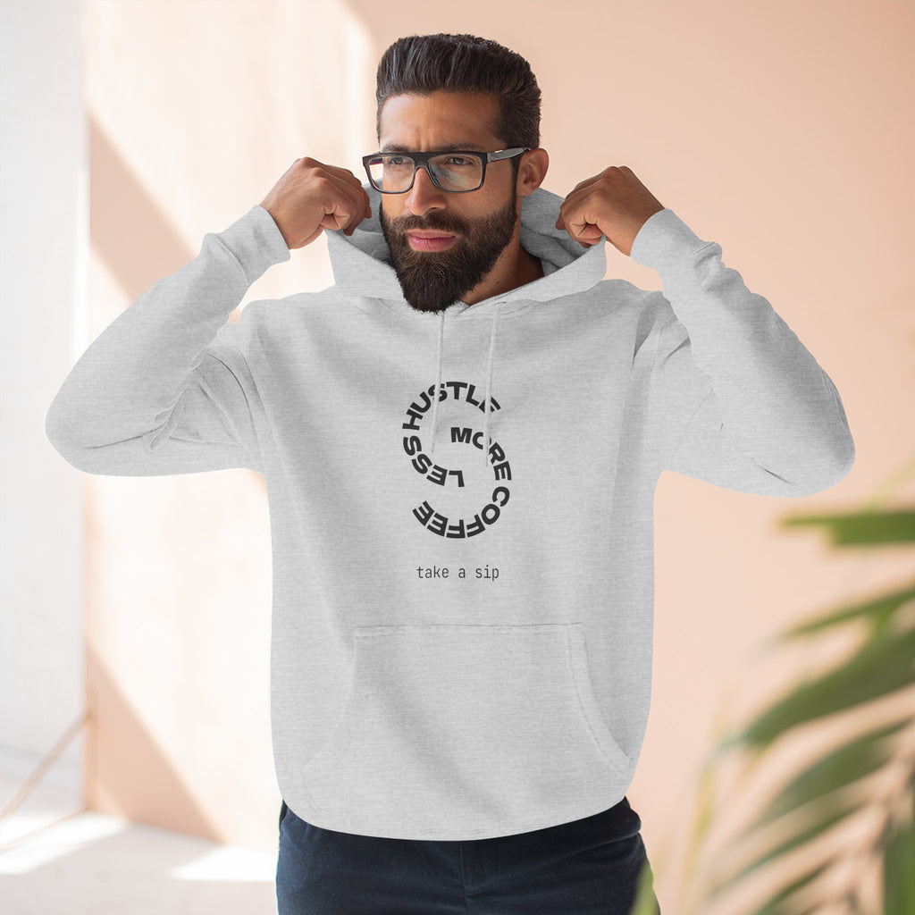 Cozy Coffee Lover's Hoodie, Fleece Sweatshirt, Relaxed Casual Wear, Gift for Coffee Enthusiasts, Perfect for Winter