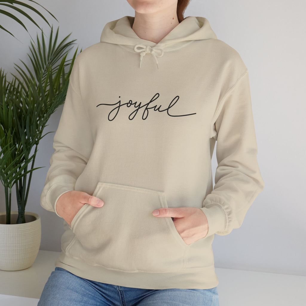 Joyful Hoodie for Comfort and Cheer, Unisex Sweatshirt for Gifts, Everyday Wear, Cozy Handmade Apparel, Celebration Outfit, Relaxed Style