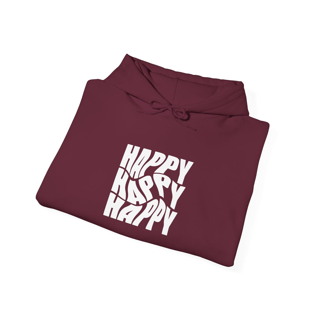 Happy Vibe Unisex Hoodie, Cozy Sweatshirt, Gift for Friends, Casual Wear, Birthday Gift, Everyday Comfort
