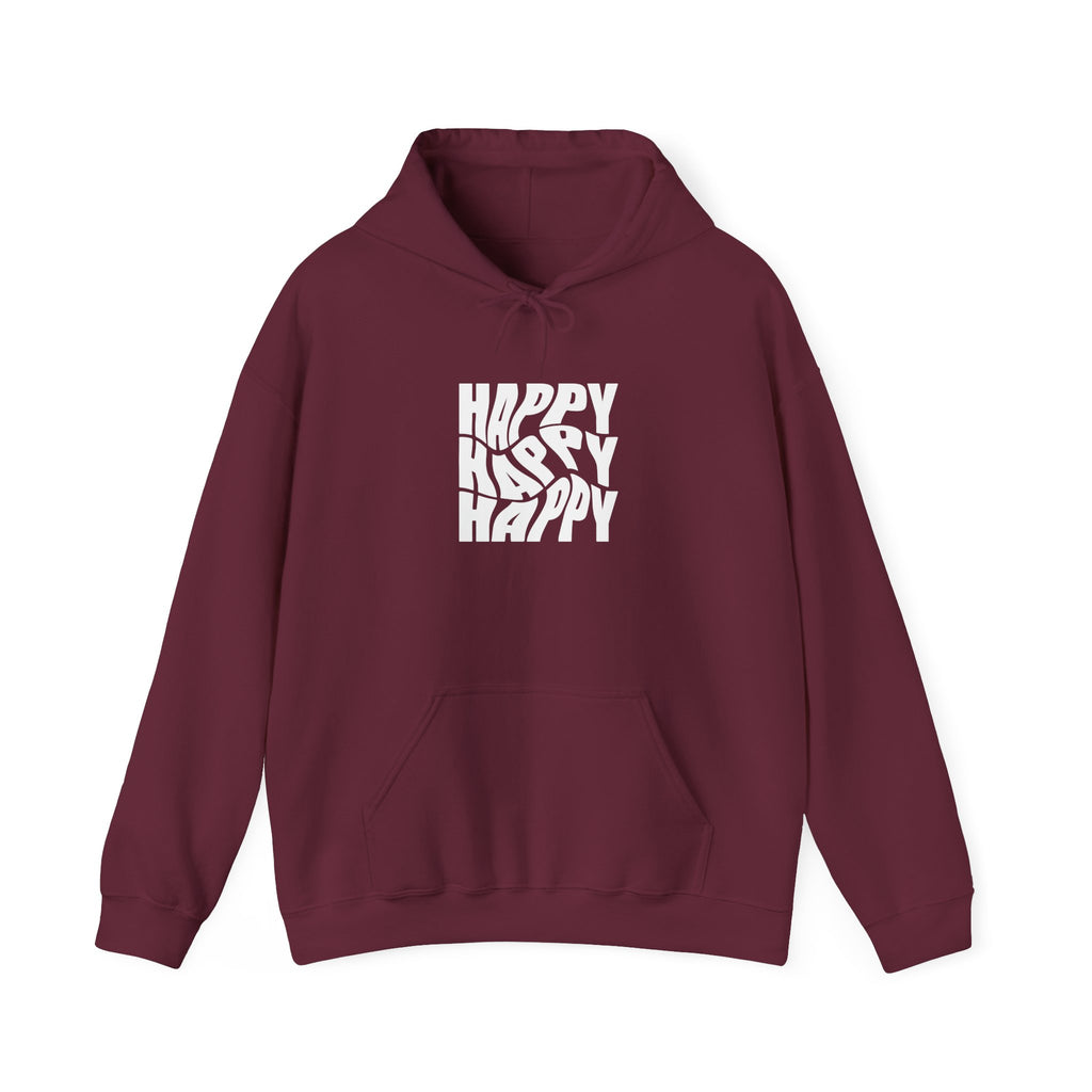 Happy Vibe Unisex Hoodie, Cozy Sweatshirt, Gift for Friends, Casual Wear, Birthday Gift, Everyday Comfort
