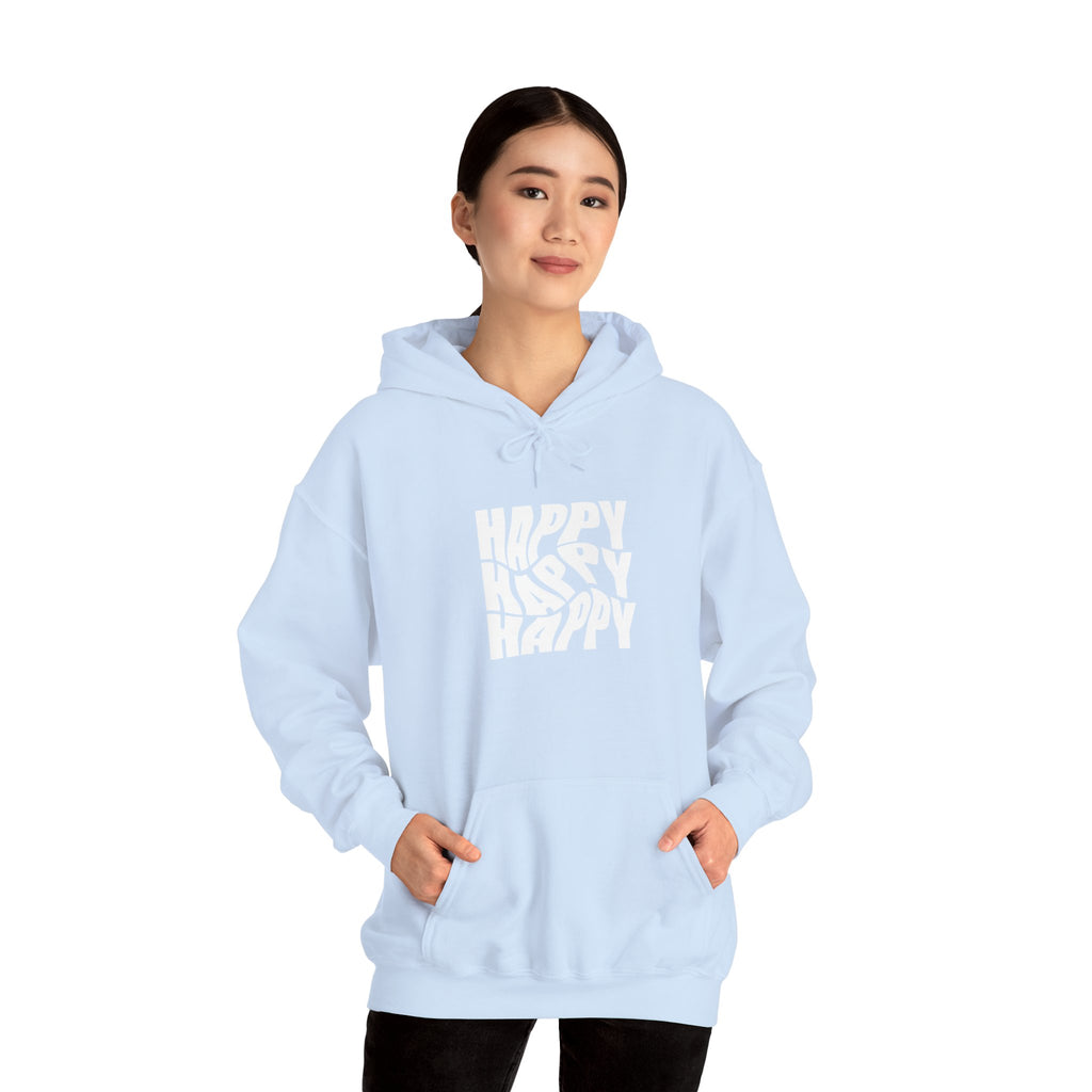 Happy Vibe Unisex Hoodie, Cozy Sweatshirt, Gift for Friends, Casual Wear, Birthday Gift, Everyday Comfort
