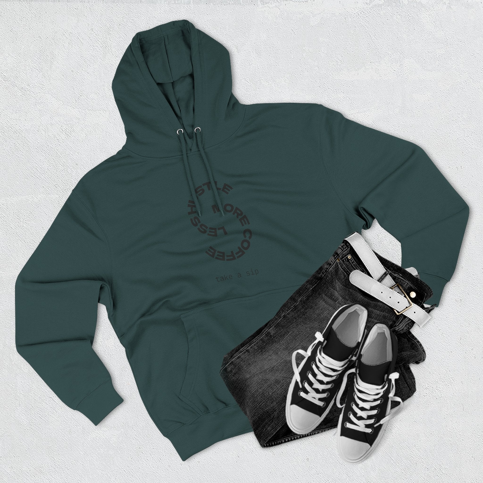 Cozy Coffee Lover's Hoodie, Fleece Sweatshirt, Relaxed Casual Wear, Gift for Coffee Enthusiasts, Perfect for Winter