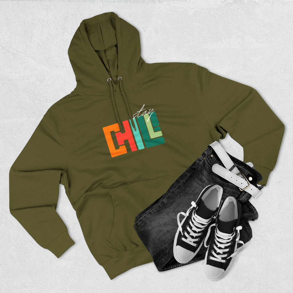 Chill Vibes Three-Panel Fleece Hoodie | Cozy Sweatshirt for Relaxation, Perfect for Gifts, Fashion, and Casual Wear