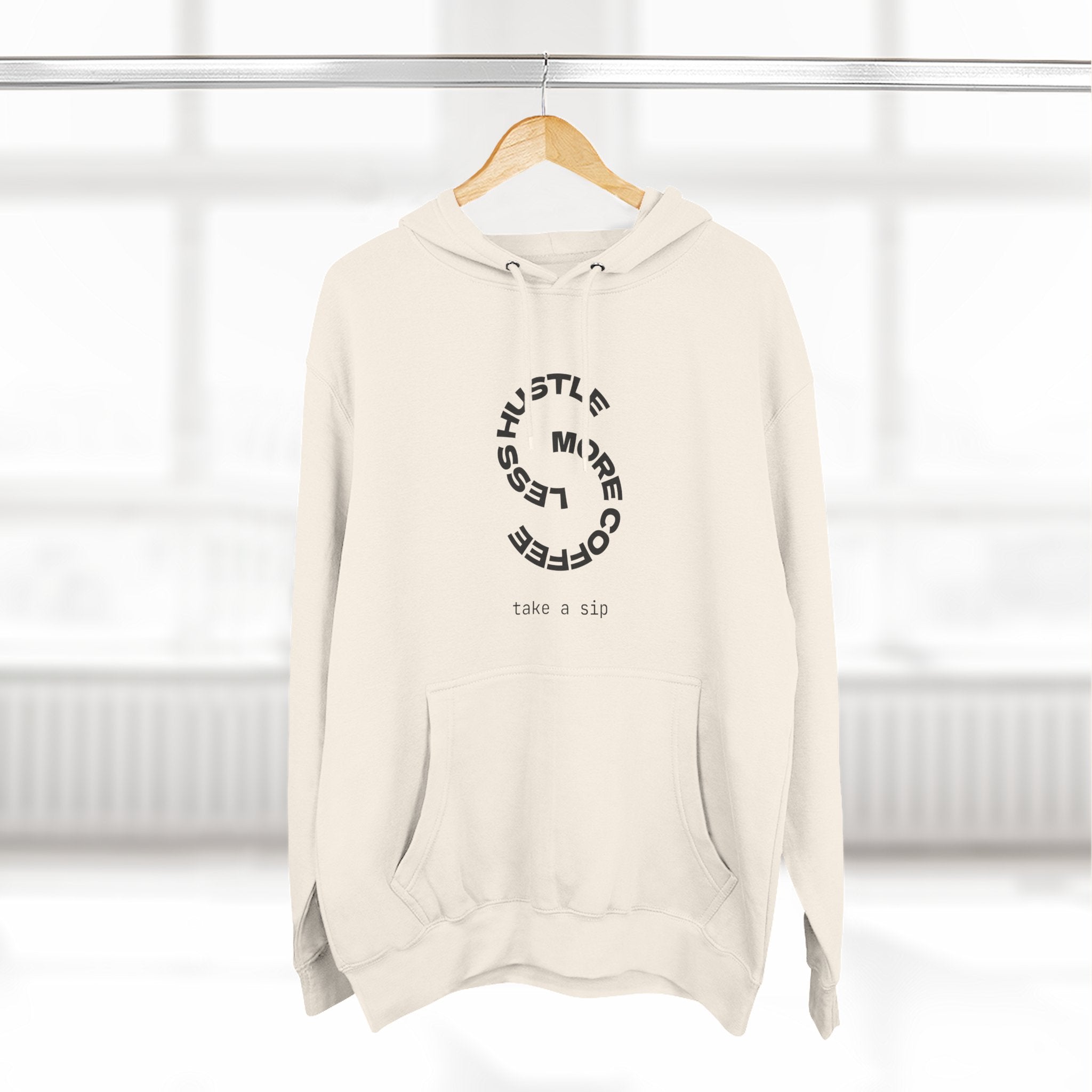 Cozy Coffee Lover's Hoodie, Fleece Sweatshirt, Relaxed Casual Wear, Gift for Coffee Enthusiasts, Perfect for Winter
