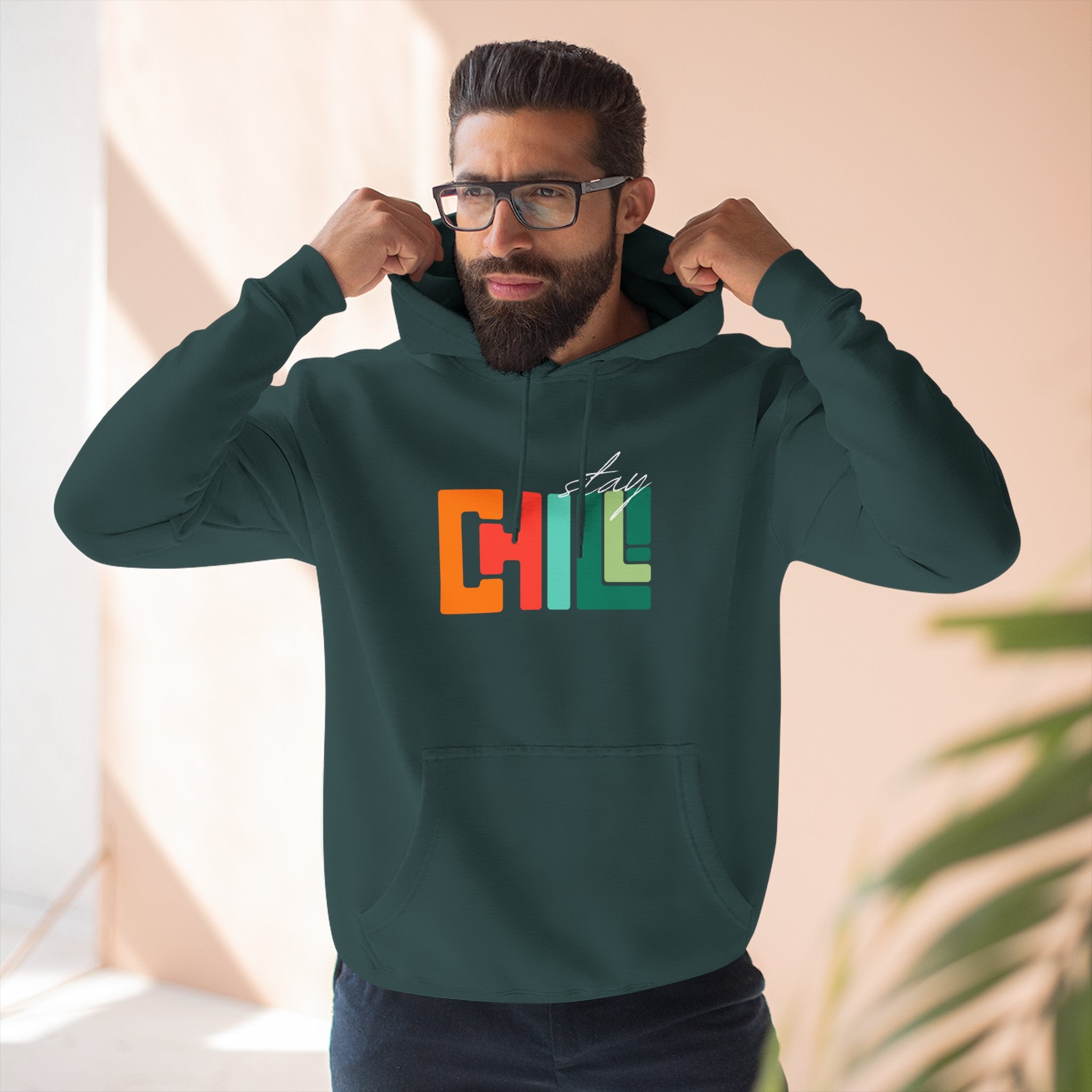 Chill Vibes Three-Panel Fleece Hoodie | Cozy Sweatshirt for Relaxation, Perfect for Gifts, Fashion, and Casual Wear
