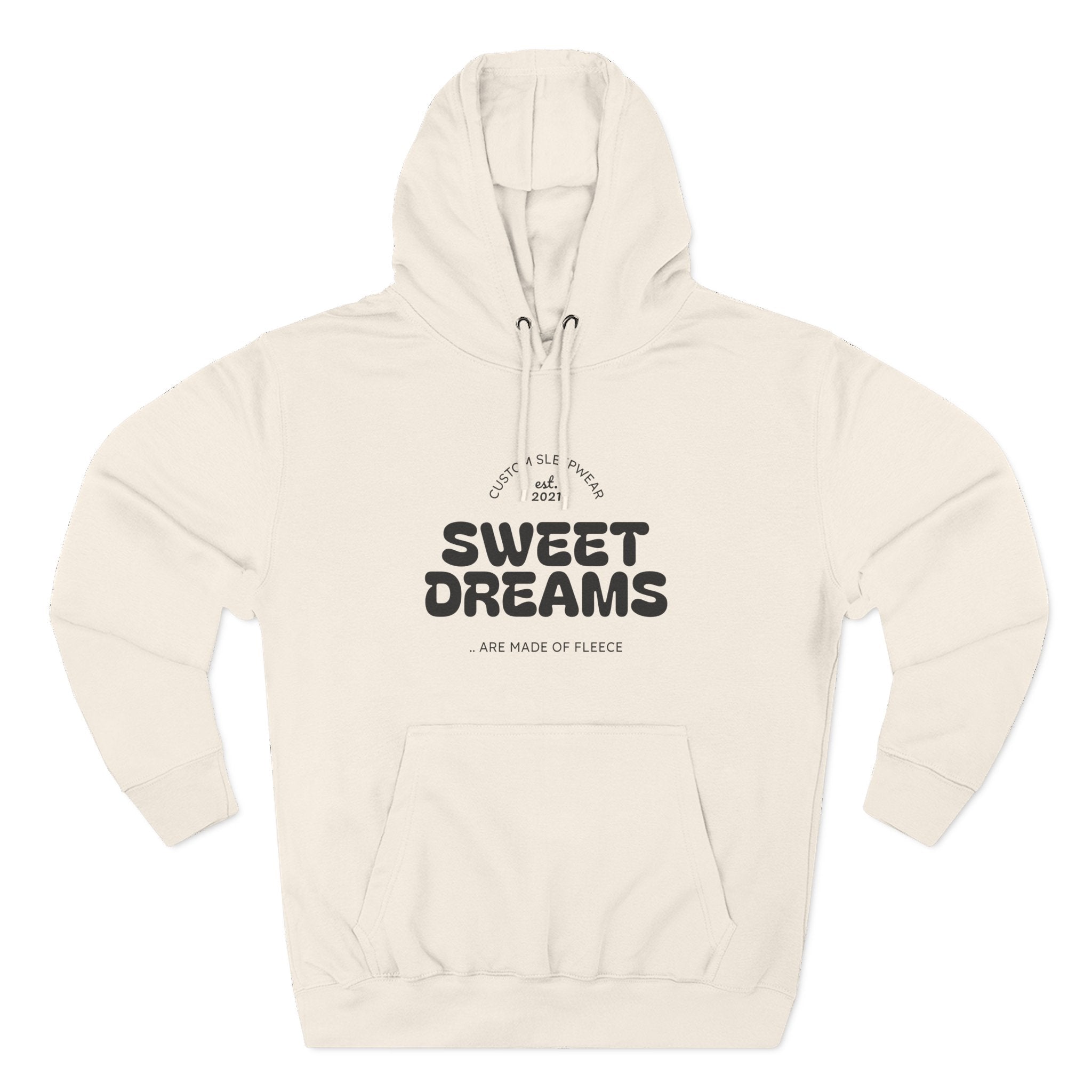 Cozy Sweet Dreams Hoodie, Fleece Pullover for Relaxation, Gift for Dreamers, Perfect for Sleepovers, Casual Wear