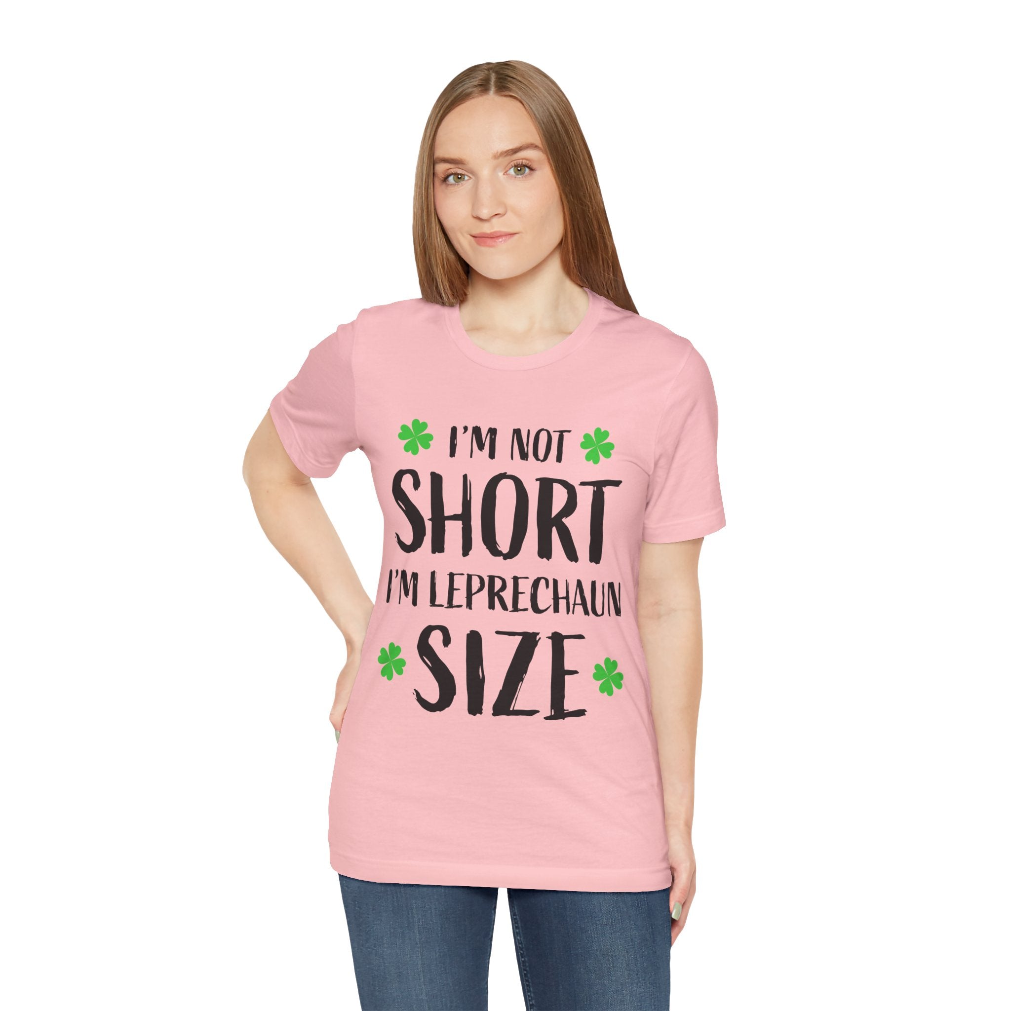 St. Patrick's Day Tee, Leprechaun Size Shirt, Unisex Graphic Tee, Funny Irish T-shirt, Short Stature Humor Apparel
