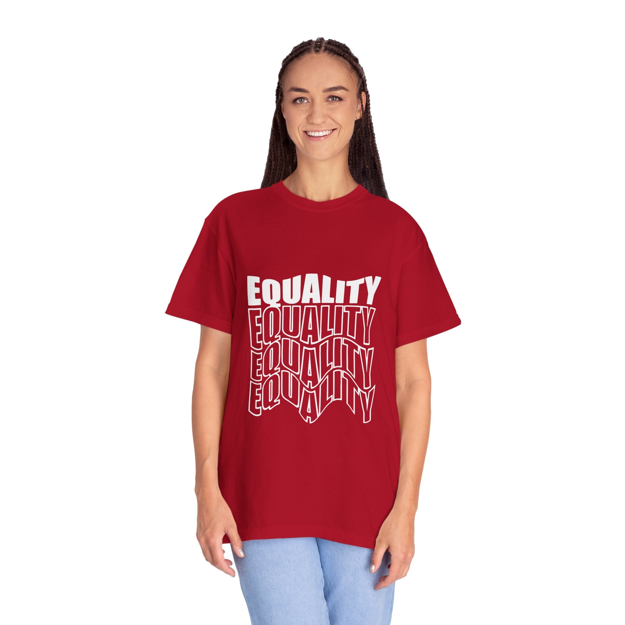 Equality Unisex Garment-Dyed T-shirt | Bold Statement Tee, LGBTQ+ Pride Apparel, Casual Wear, Gift for Activists, Equality Awareness