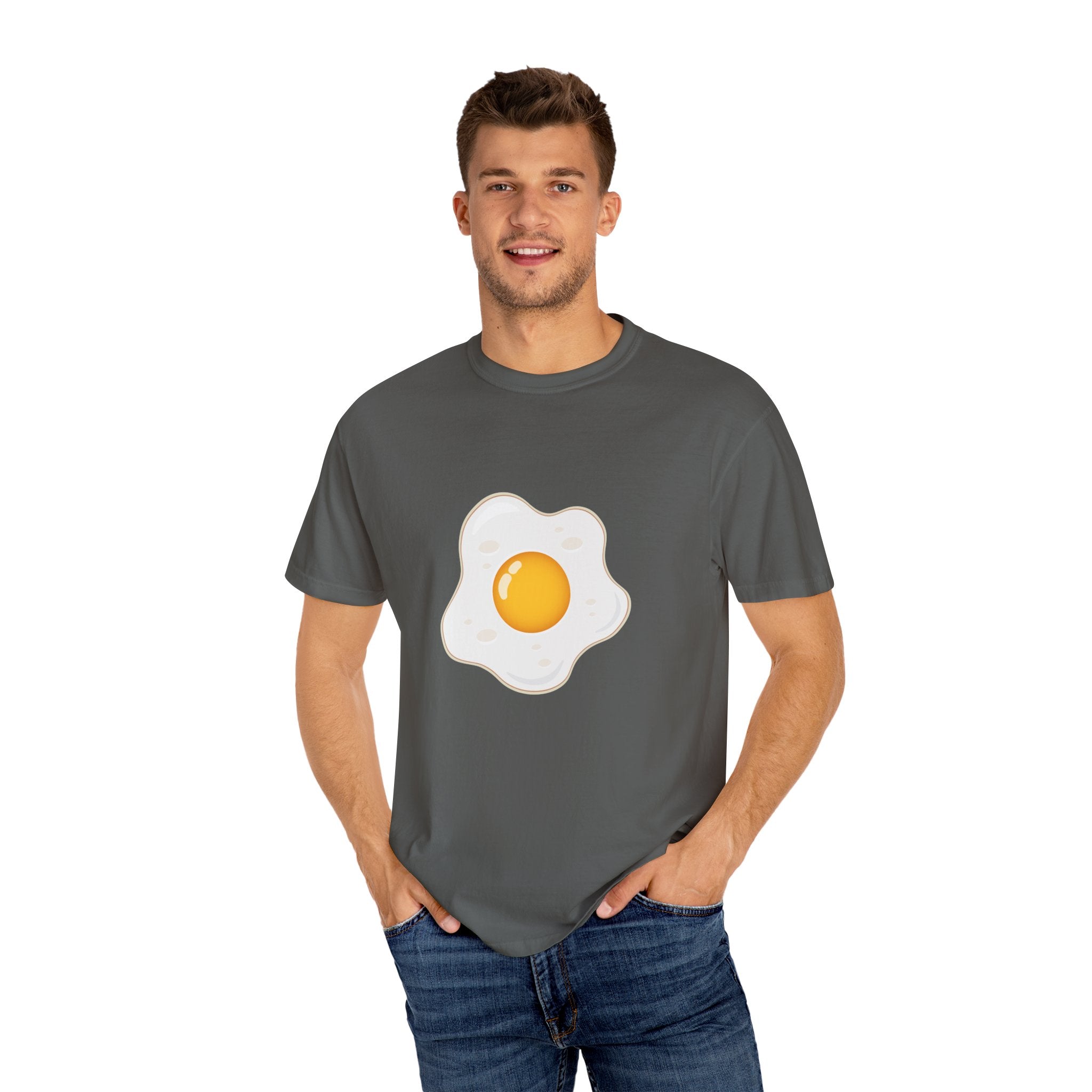 Whimsical Egg Graphic T-Shirt, Funny Food Tee, Breakfast Lover Gift, Unisex Tee for Foodies, Cute Egg Design Shirt