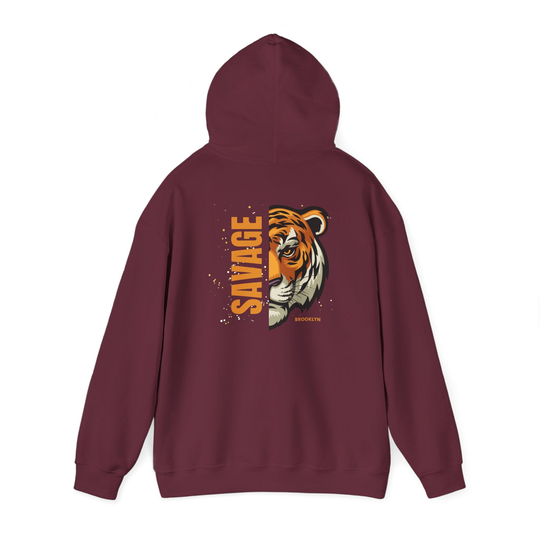 Savage Tiger Unisex Hoodie, Vintage Sweatshirt, Animal Lovers Apparel, Gift for Him/Her, Casual Streetwear, Cozy Layering