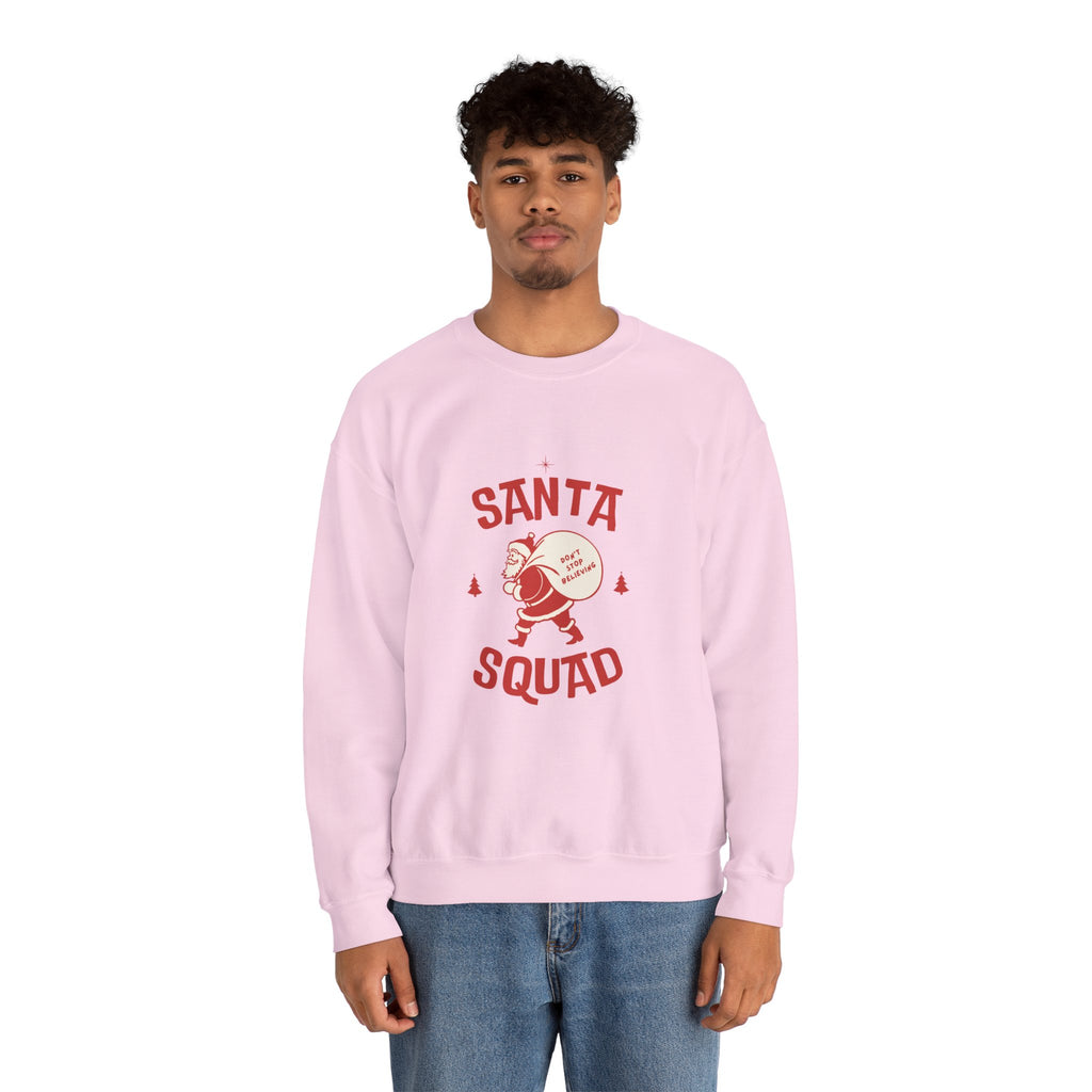Santa Squad Crewneck Sweatshirt — Retro Santa Graphic Christmas Sweater