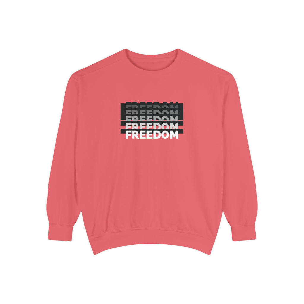 Freedom Unisex Garment-Dyed Sweatshirt - Cozy Casual Wear, Gift for Him/Her, Perfect for Relaxation, Street Style, Everyday Comfort