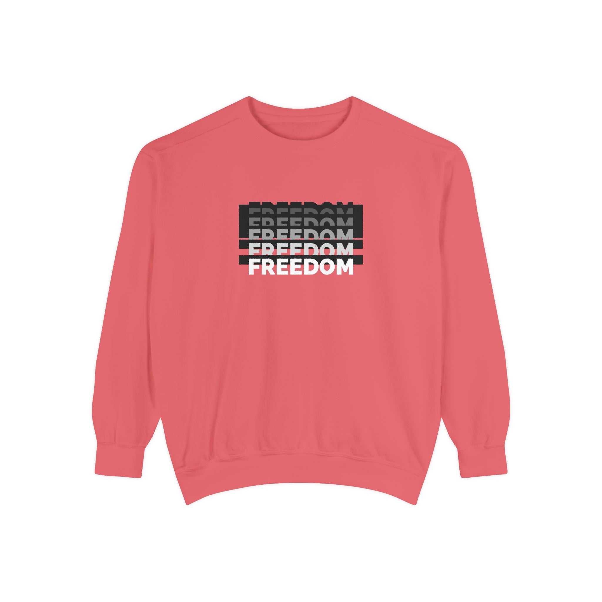 Freedom Unisex Garment-Dyed Sweatshirt - Cozy Casual Wear, Gift for Him/Her, Perfect for Relaxation, Street Style, Everyday Comfort
