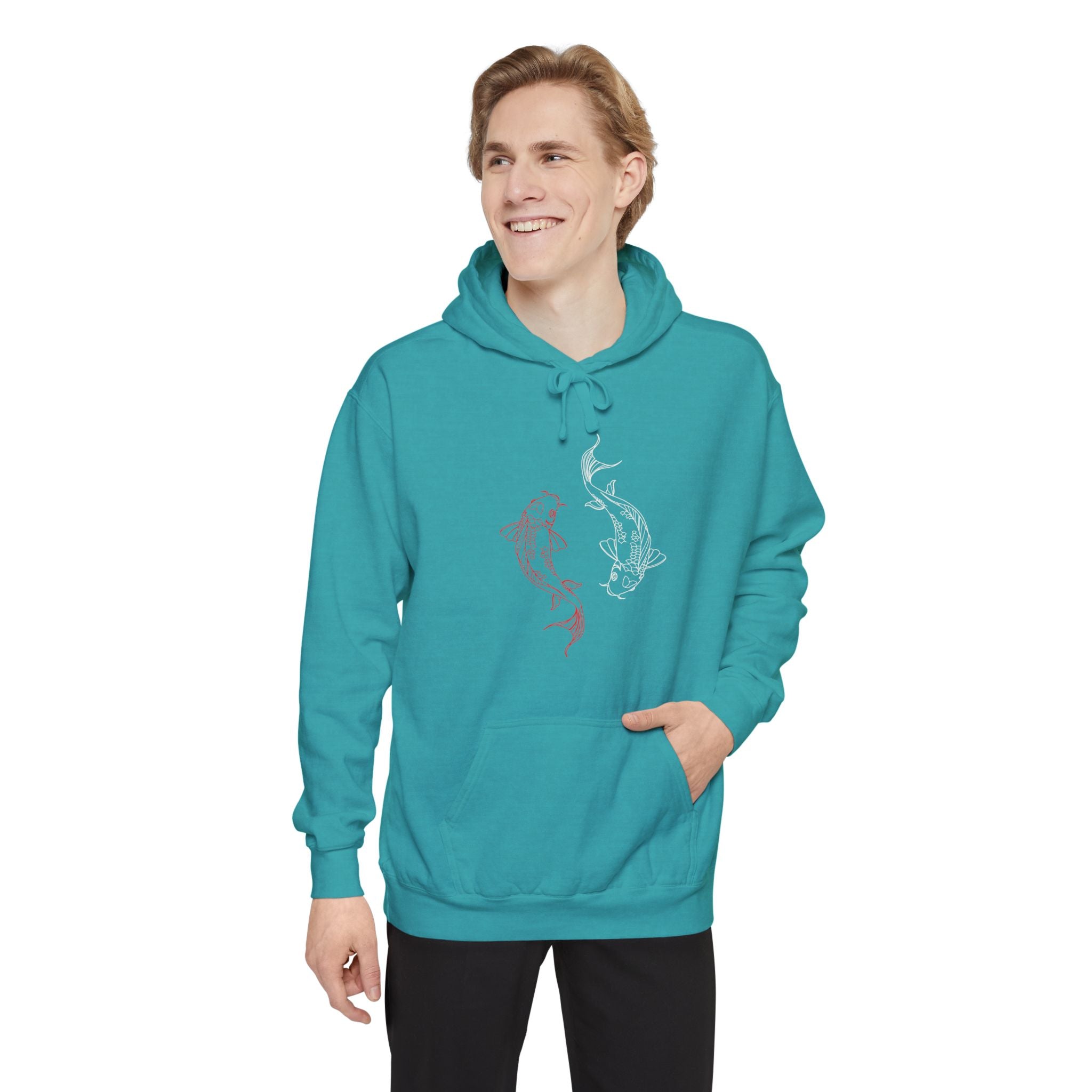 Charming Mermaid Garment-Dyed Hoodie - Cozy Unisex Fashion for Beach Lovers, Casual Wear, Gift Ideas for Ocean Lovers, Summer Chill