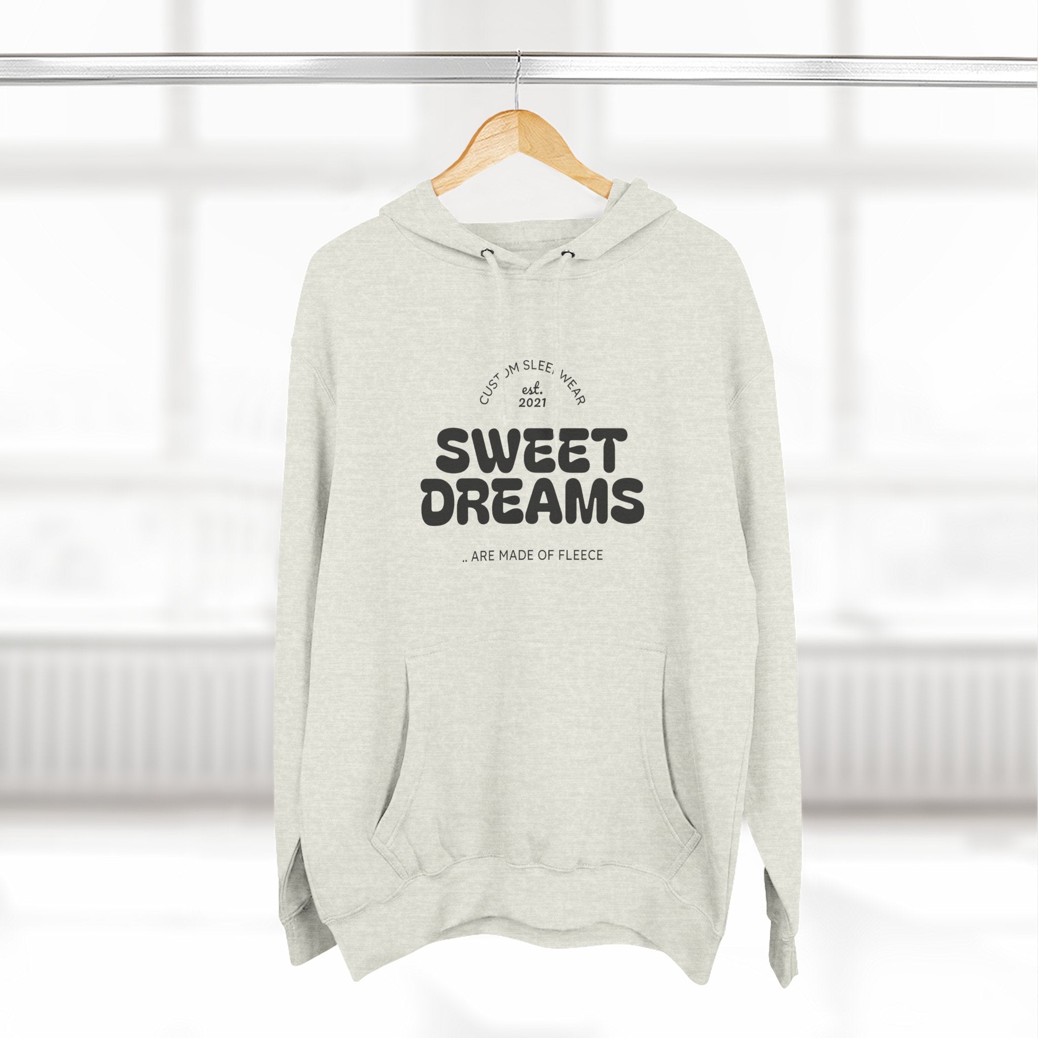 Cozy Sweet Dreams Hoodie, Fleece Pullover for Relaxation, Gift for Dreamers, Perfect for Sleepovers, Casual Wear
