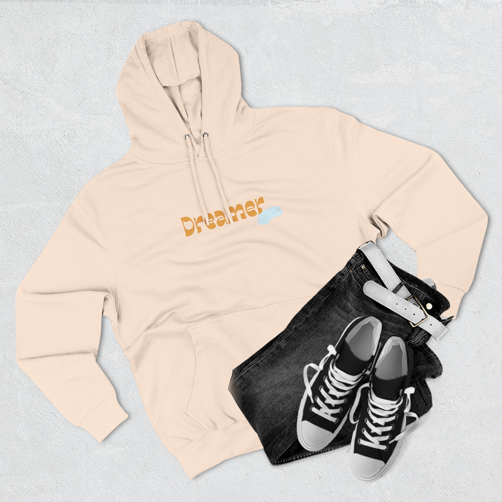 Dreamer Three-Panel Fleece Hoodie | Cozy Sweatshirt, Gift for Dreamers, Casual Wear, Inspirational Apparel, Everyday Comfort