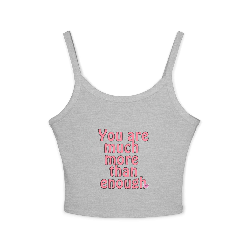 Empowering Women's Spaghetti Strap Tank Top, Motivational Crop Top, Summer Fashion, Gift for Her, Positive Affirmation Shirt, [...]