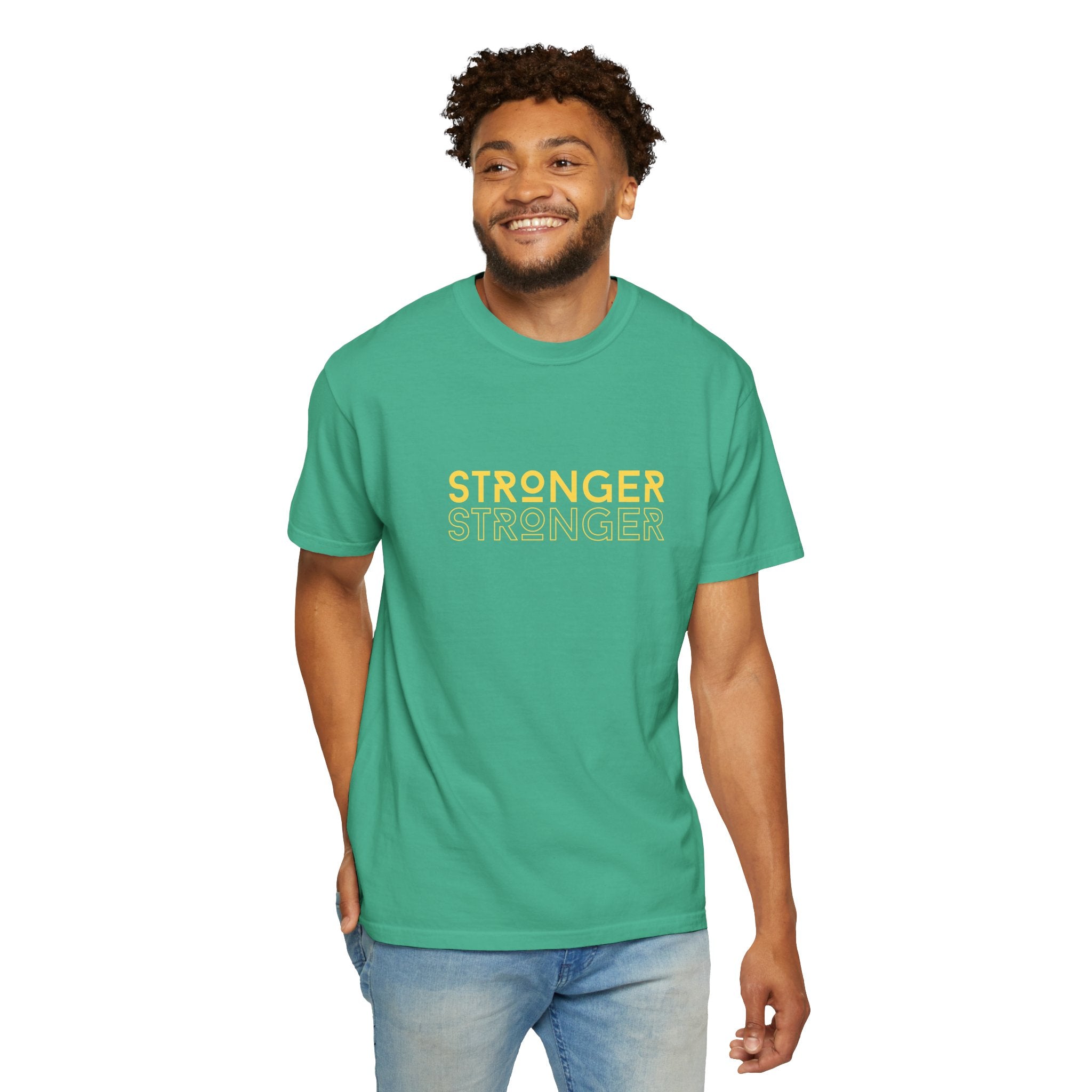 Stronger Unisex Garment-Dyed T-Shirt | Casual Tee, Motivational Shirt, Gift for Fitness Lovers, Summer Style, Everyday Wear