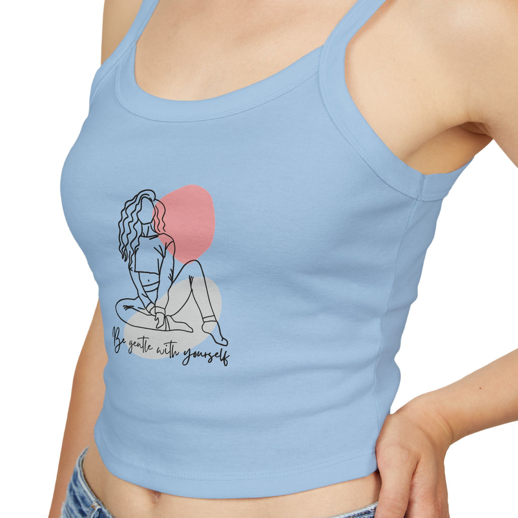 Stylish Women's Spaghetti Strap Tank Top - Body Positivity, Graphic Tank, Summer Wear, Casual Top, Everyday Apparel