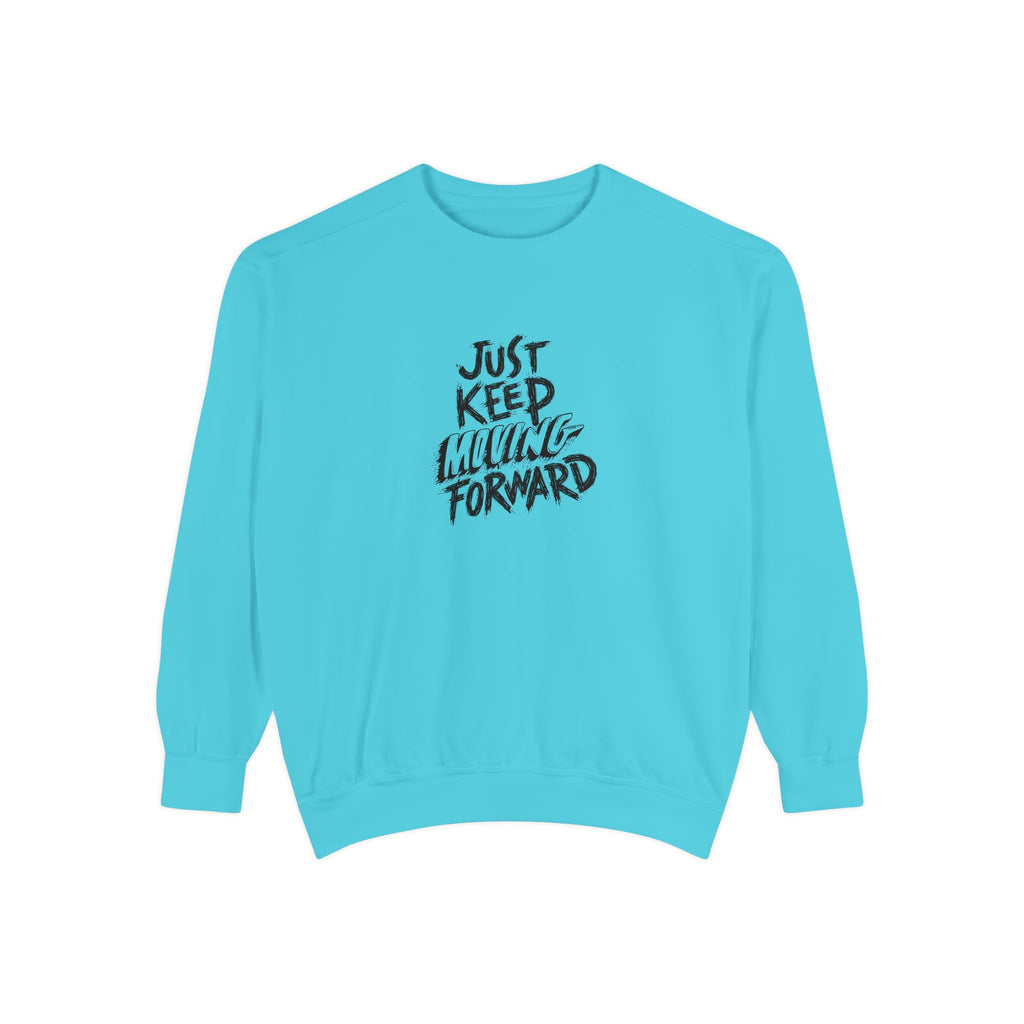 Motivational Sweatshirt - Just Keep Moving Forward, Unisex Garment-Dyed Crewneck, Cozy Gift, Inspirational Apparel, Perfect for Every [...]