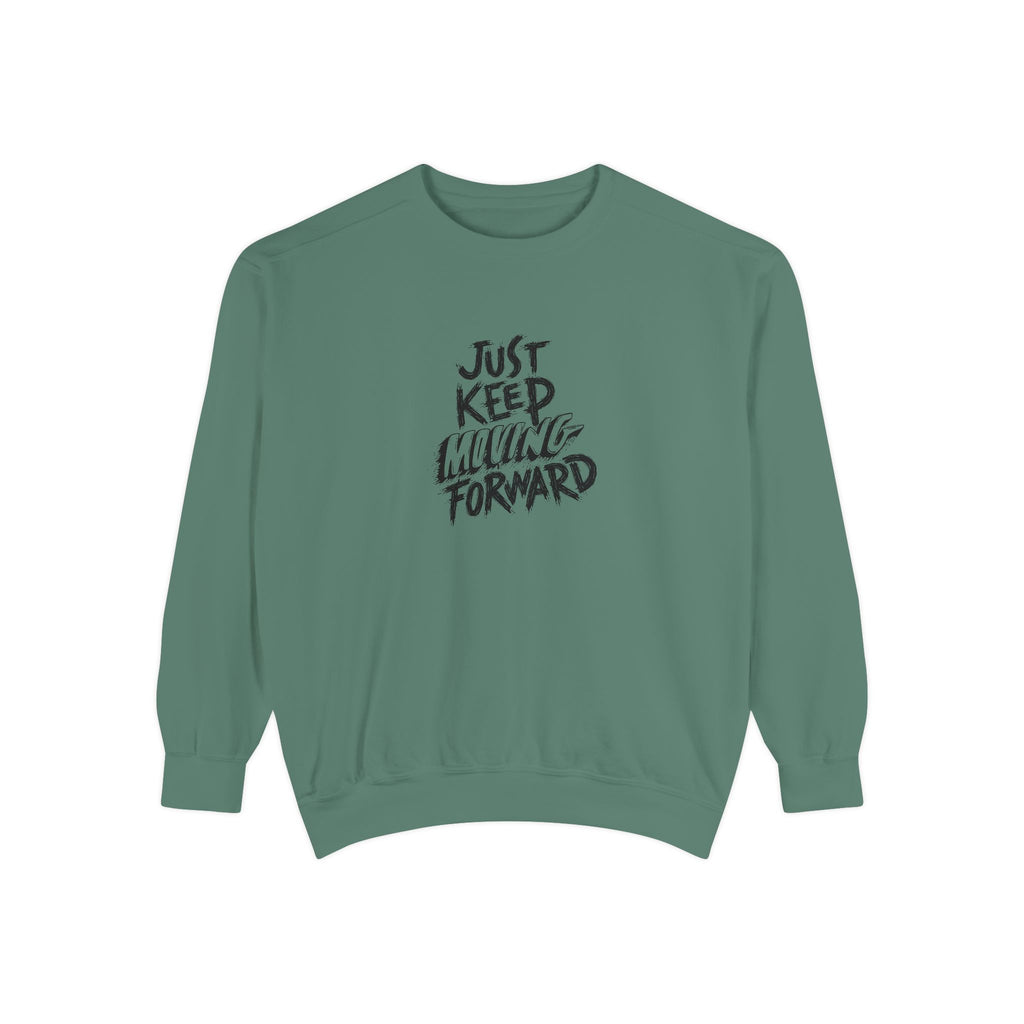 Motivational Sweatshirt - Just Keep Moving Forward, Unisex Garment-Dyed Crewneck, Cozy Gift, Inspirational Apparel, Perfect for Every [...]