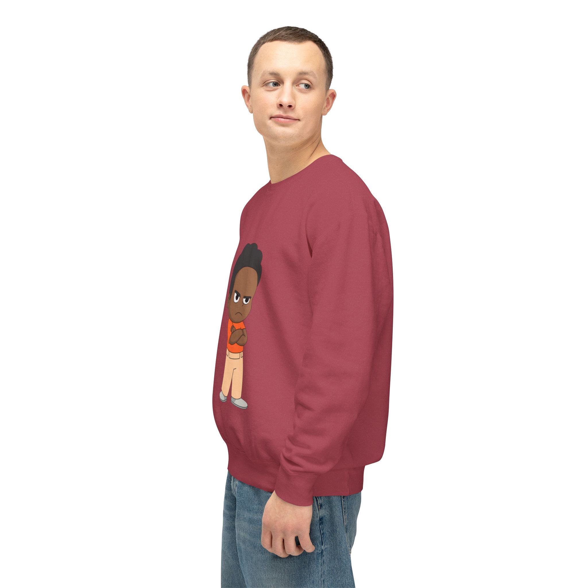 Playful Cartoon Crewneck Sweatshirt | Funny Lightweight Sweatshirt for Kids & Teens, Birthday Gift, Casualwear, Seasonal Comfort