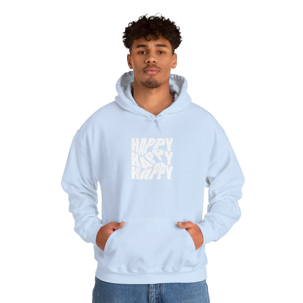 Happy Vibe Unisex Hoodie, Cozy Sweatshirt, Gift for Friends, Casual Wear, Birthday Gift, Everyday Comfort