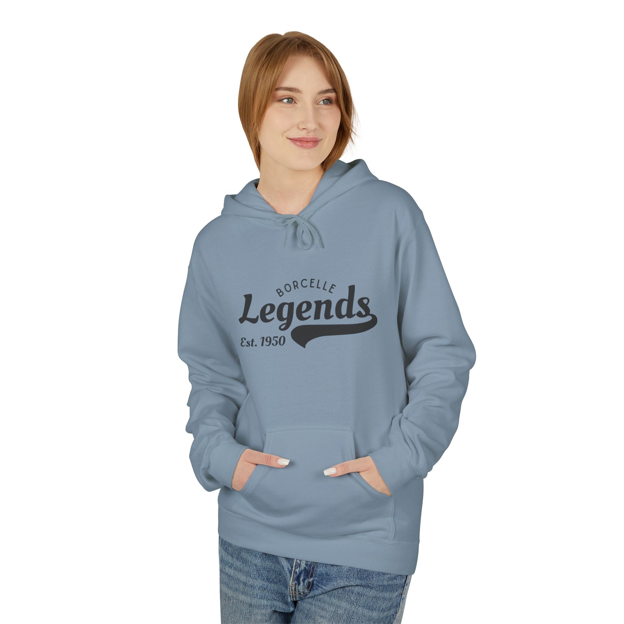 Retro Legends Fleece Hoodie, Cozy Unisex Sweatshirt, Perfect Gift for Sports Lovers, Casual Wear, Est. 1950