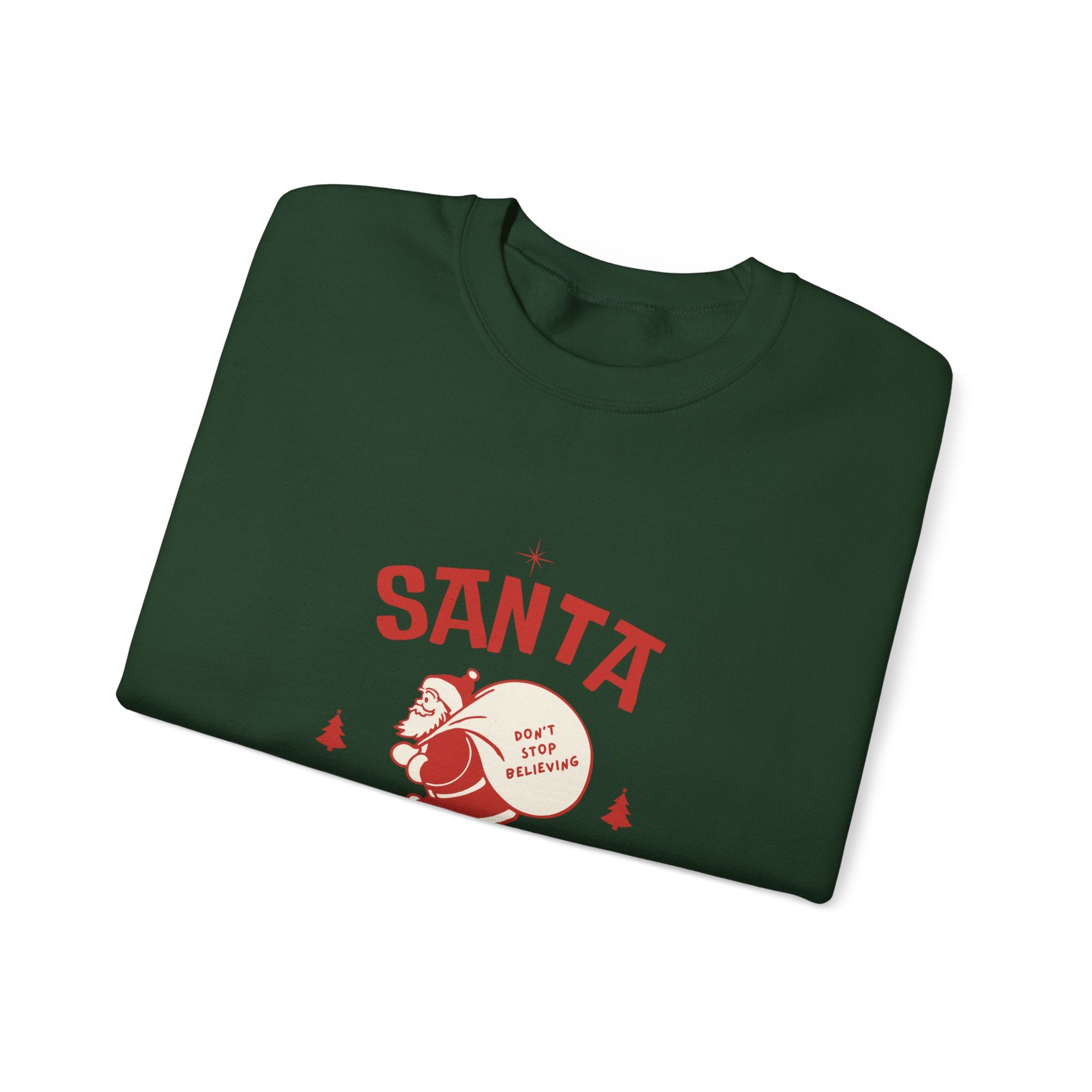 Santa Squad Crewneck Sweatshirt — Retro Santa Graphic Christmas Sweater