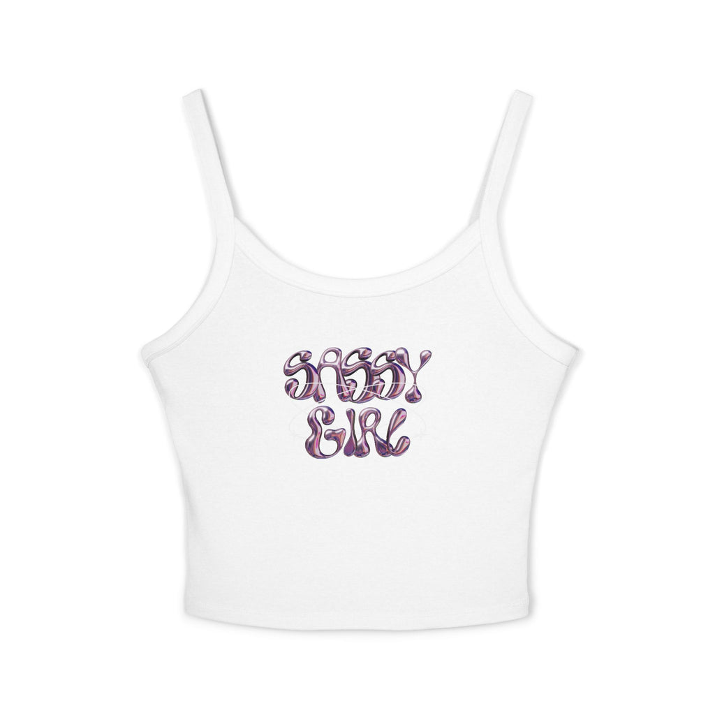 Sassy Girl Tank Top, Cute Summer Top, Gift for Her, Casual Wear Shirt, Trendy Spaghetti Strap Top, Summer Fashion Essential