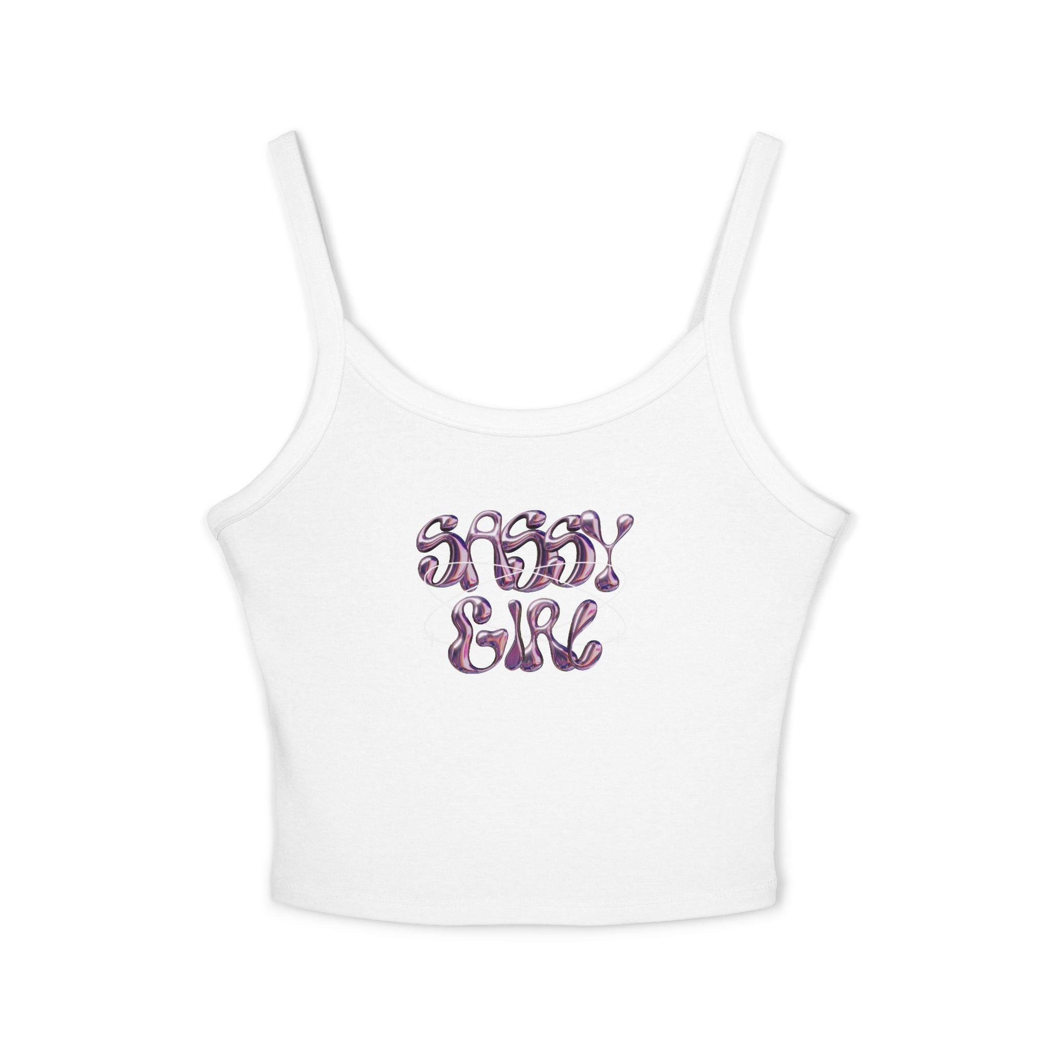 Sassy Girl Tank Top, Cute Summer Top, Gift for Her, Casual Wear Shirt, Trendy Spaghetti Strap Top, Summer Fashion Essential