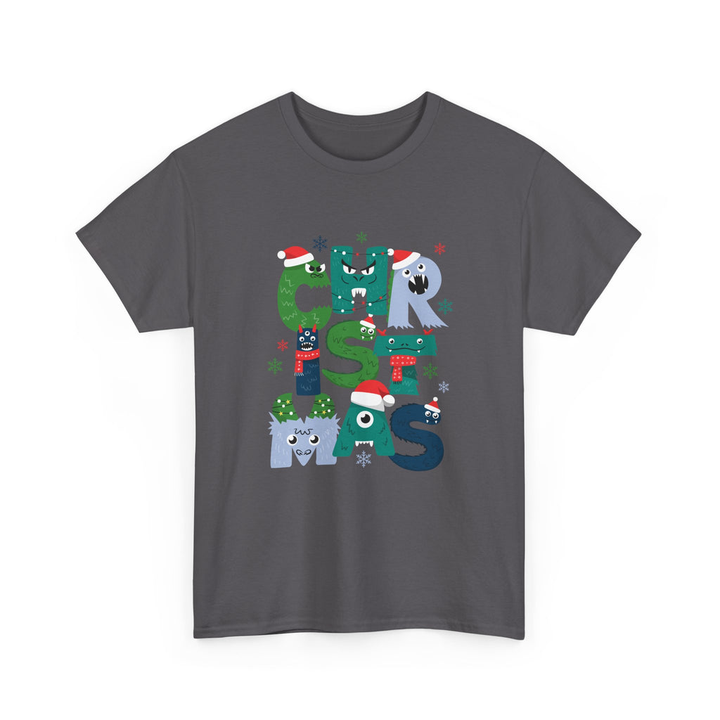 Christmas Graphic Tee — Cute Holiday "CHRISTMAS" Lettering T‑Shirt