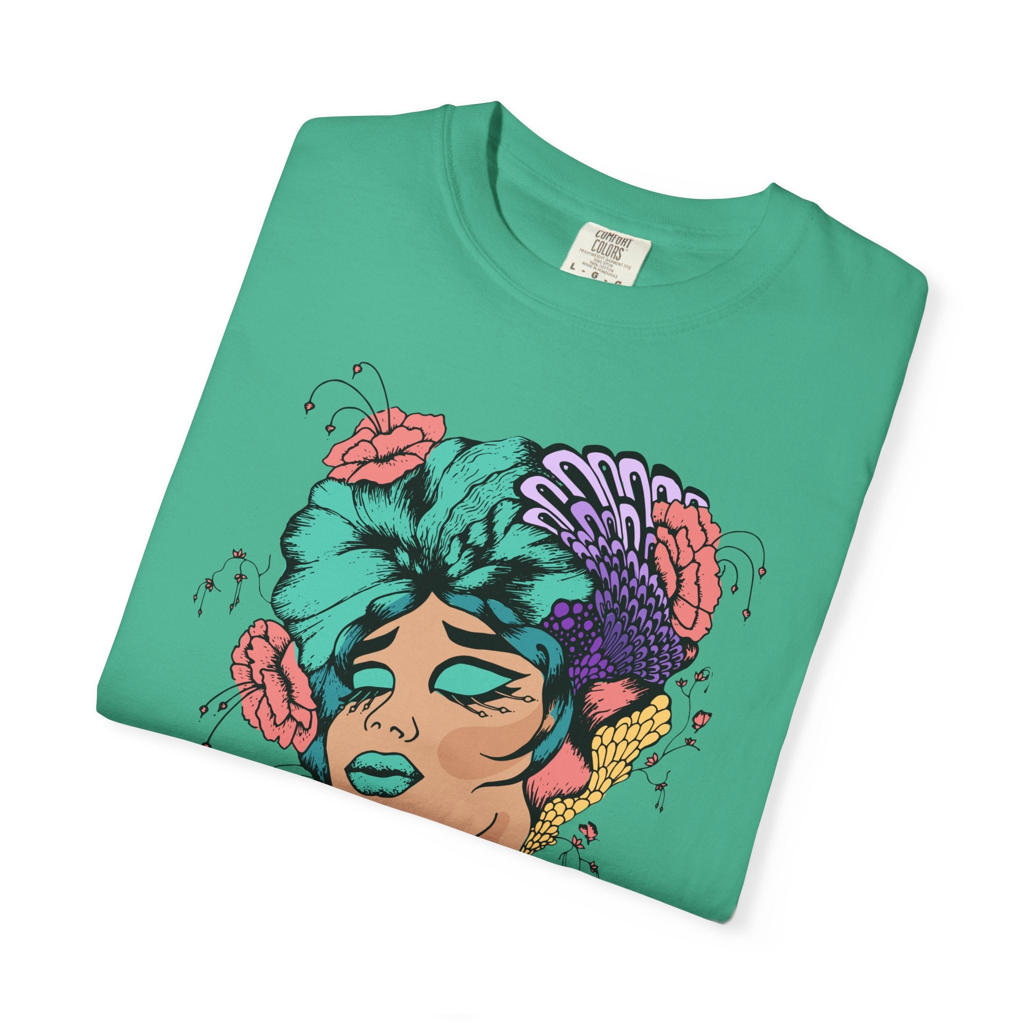 Floral Fantasy T-Shirt | Artistic Graphic Tee for Nature Lovers, Unique Gift, Casual Wear, Eco-Friendly Fashion