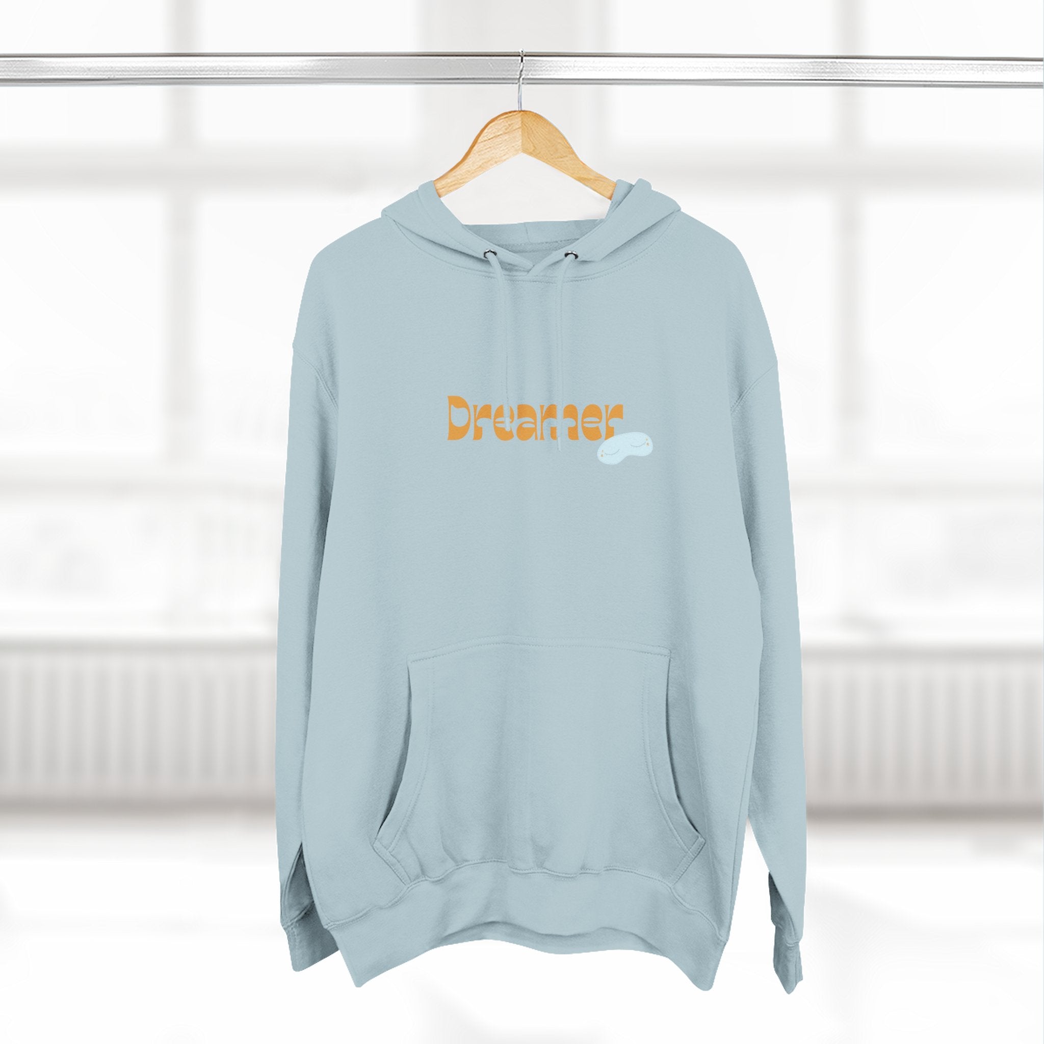 Dreamer Three-Panel Fleece Hoodie | Cozy Sweatshirt, Gift for Dreamers, Casual Wear, Inspirational Apparel, Everyday Comfort