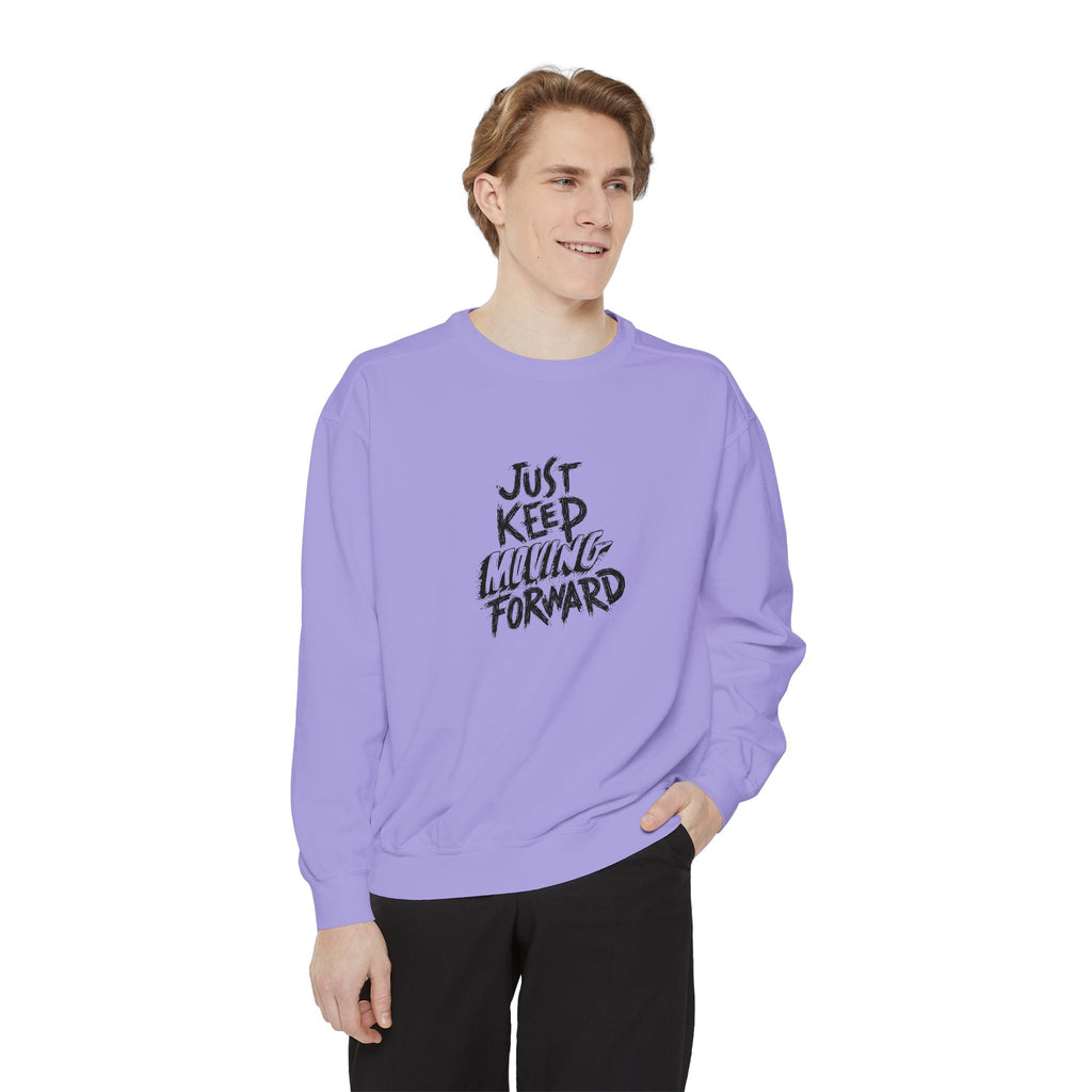 Motivational Sweatshirt - Just Keep Moving Forward, Unisex Garment-Dyed Crewneck, Cozy Gift, Inspirational Apparel, Perfect for Every [...]